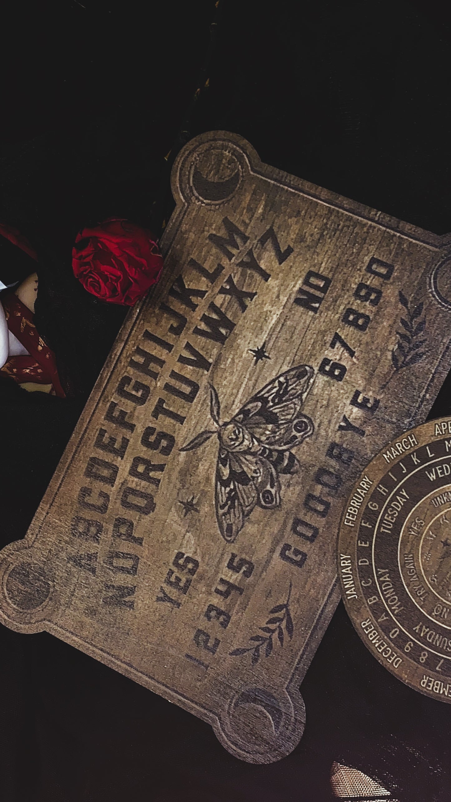 🕯️ Tablero Grande “Ouija Grand Deluxe” | Gothic Ouija Board Wall Art ⚜️ | Dark Occult Home Décor Limited Edition 1:1