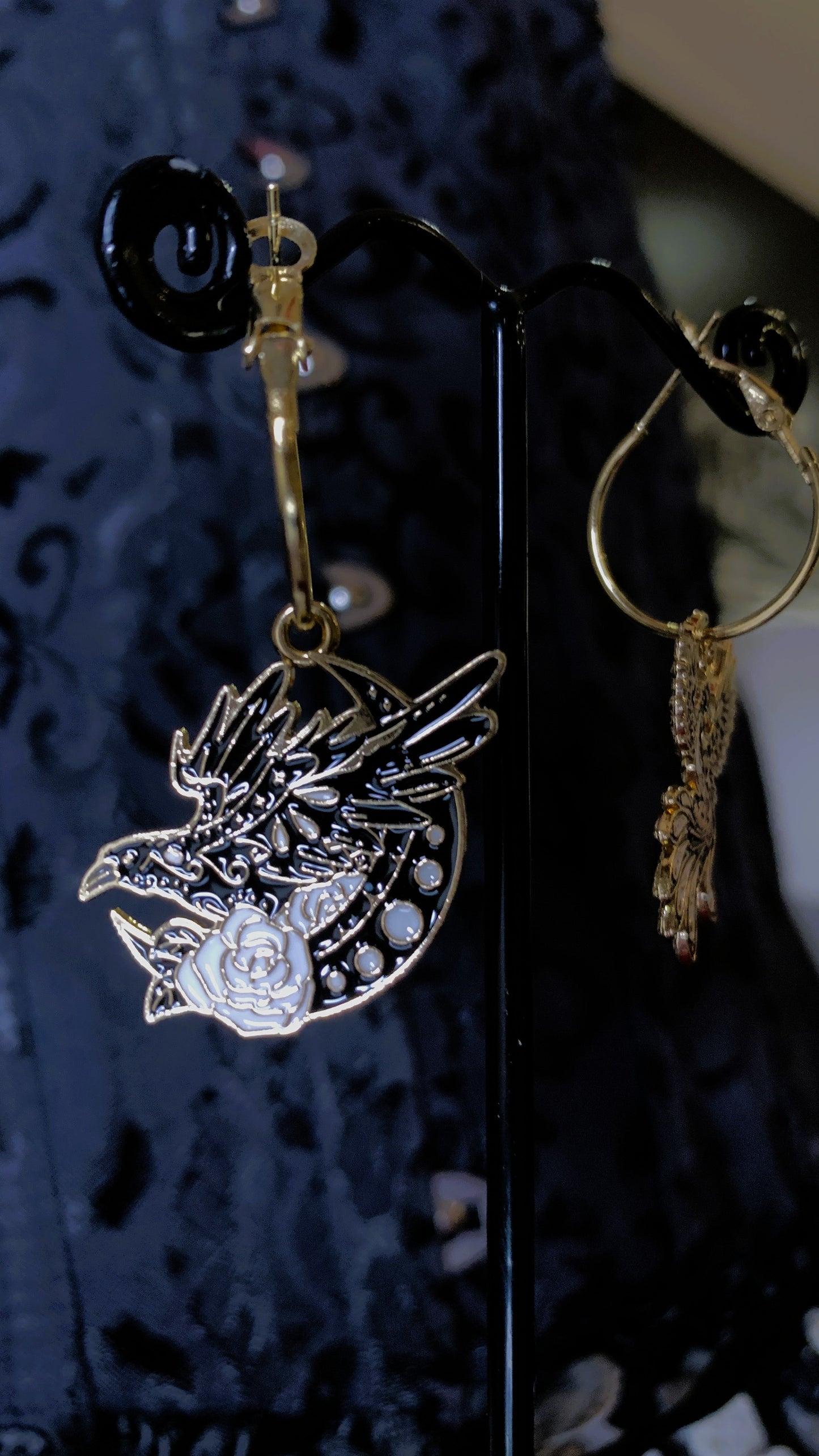 🐉 Pack “Golden Beasts” | Gothic Exotic Animals Earrings & Keychains – Dark Anatomy Halloween Edition 🕸️ | 1:1 Limited Edition