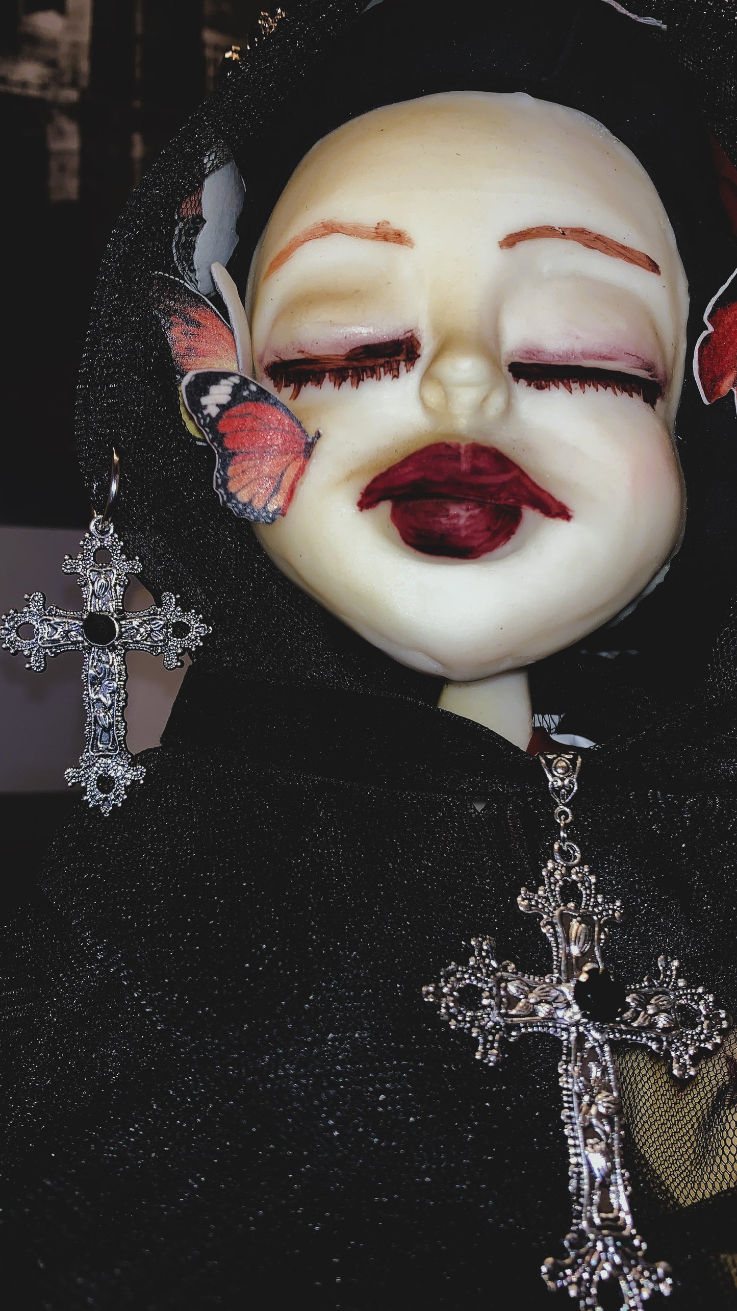 💀 Set Gótico Cruz Plateada “Dark Faith Set Deluxe” | Gothic Silver Cross Necklace + Earrings Set 🖤 | Vampire Jewelry Limited 1:1