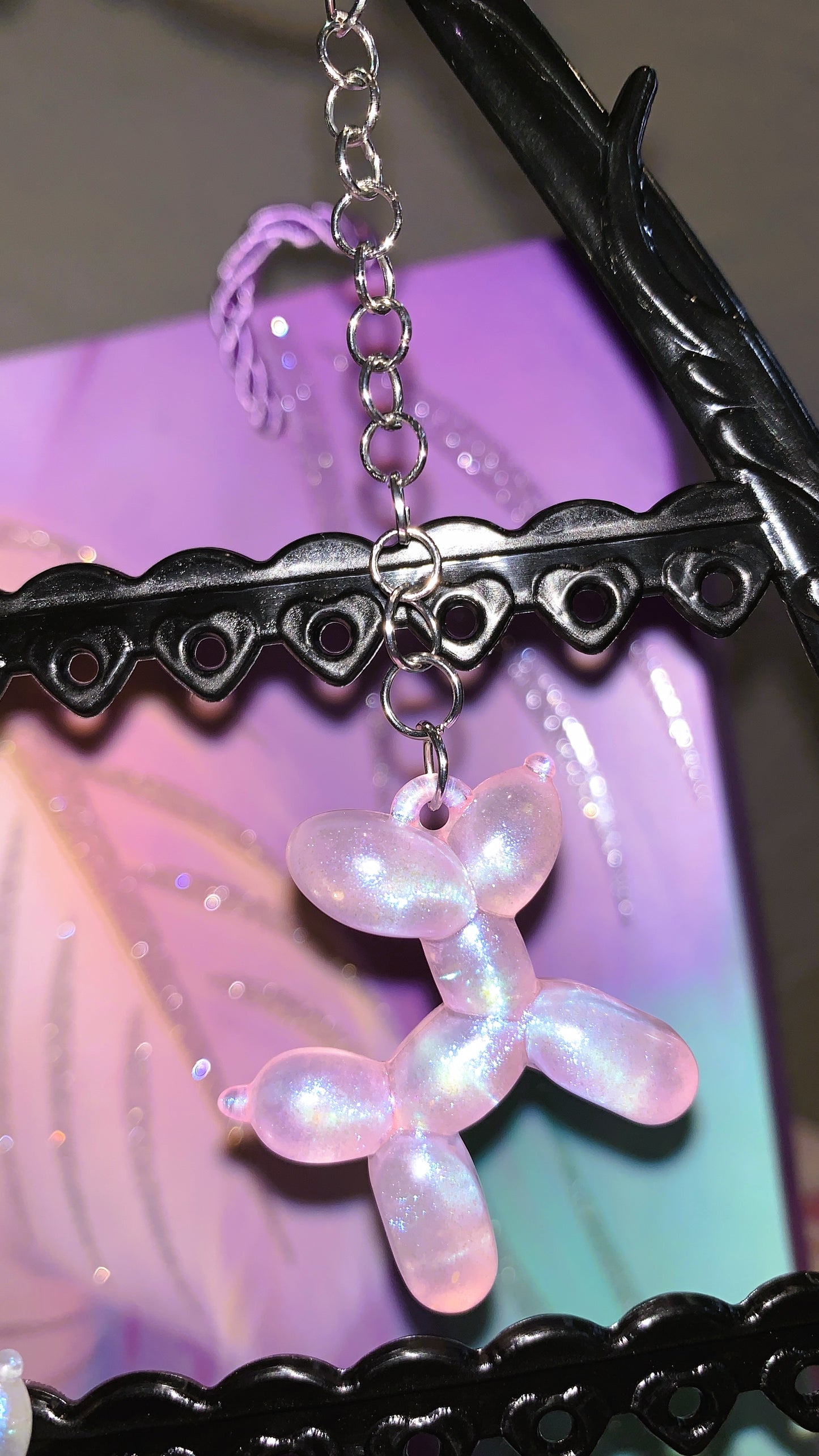 🐩 Llavero Perrito Caniche Kawaii | Kawaii Poodle Keychain – Cute Glitter Edition ✨🌈 | Limited Release