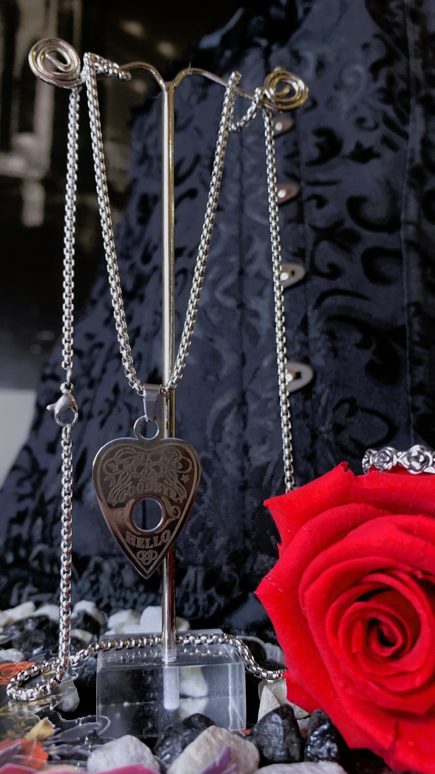 🔮 Pack Gótico “Spirit Whisper” | Gothic Ouija & Skeleton Jewelry Set – Dark Anatomy Halloween Edition 🕸️ | 1:1 Limited Edition