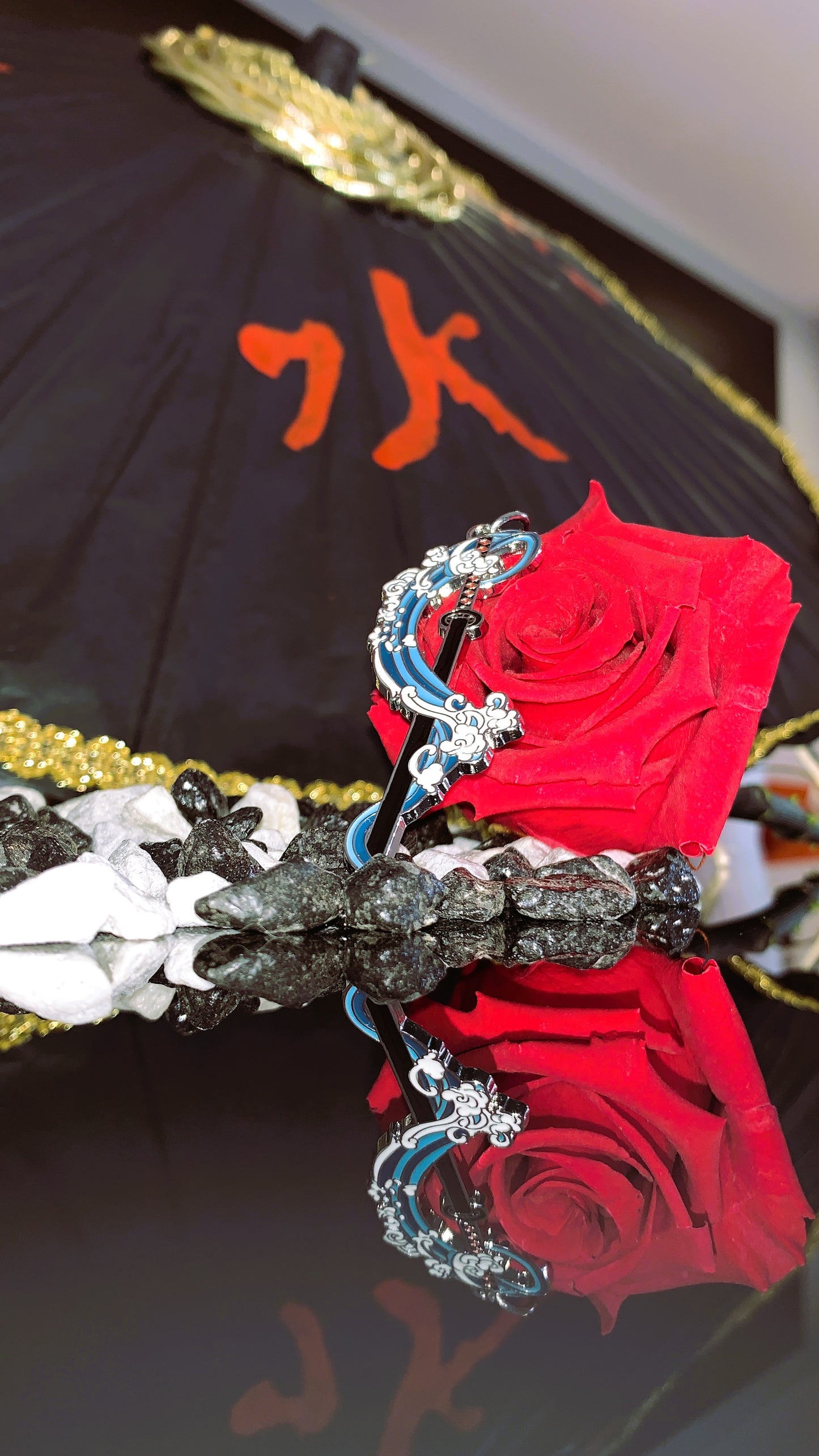 Espada Muichiro Tokito – Mini Katana Demon Slayer Llavero | Coleccionable Anime & Regalo Cosplay