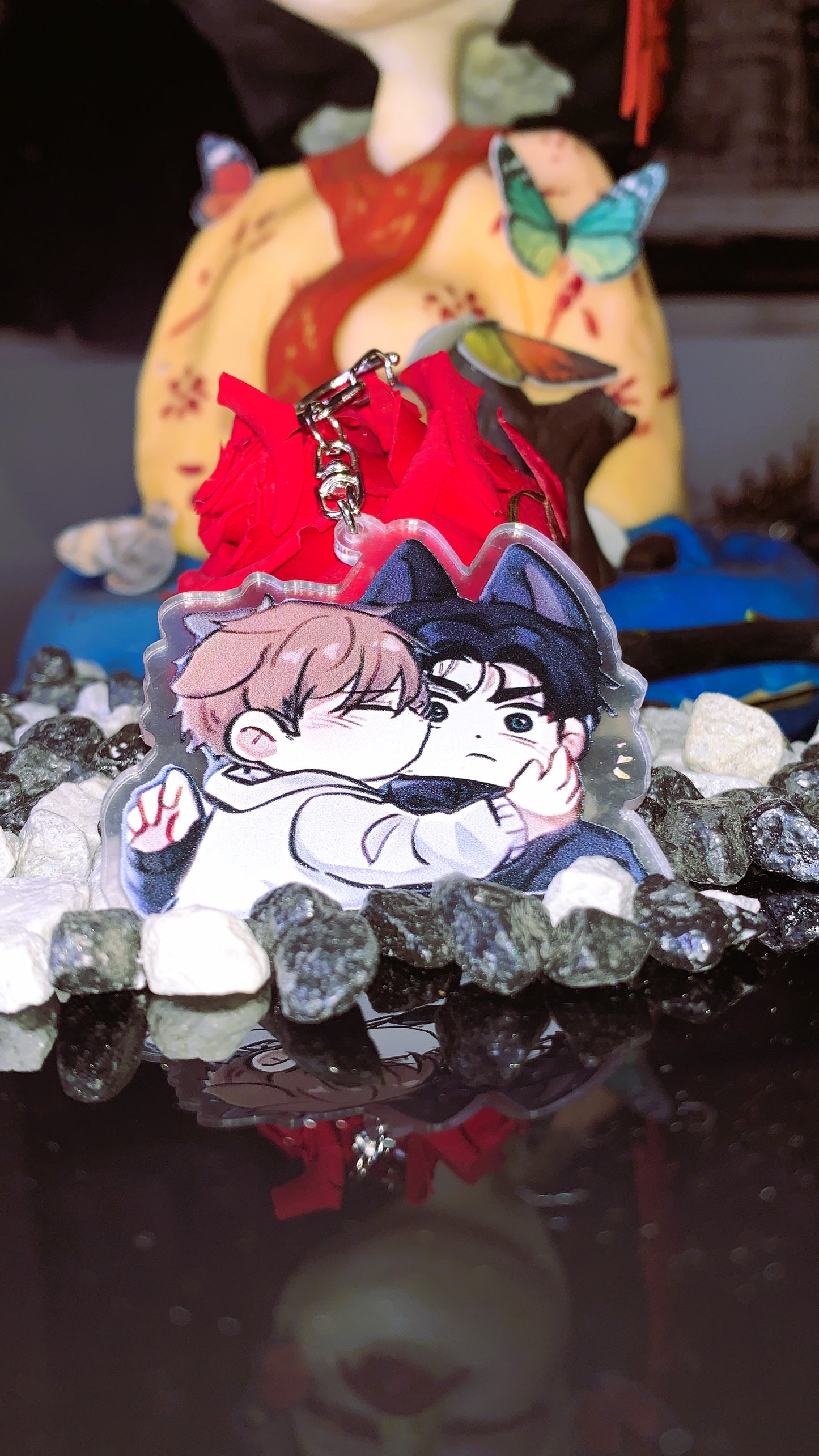 🔥 Llavero Jinx BL “Kim Dan & Jaekyung Chibi Kiss” | Acrílico Premium Yaoi – Webtoon & Manhwa Collection