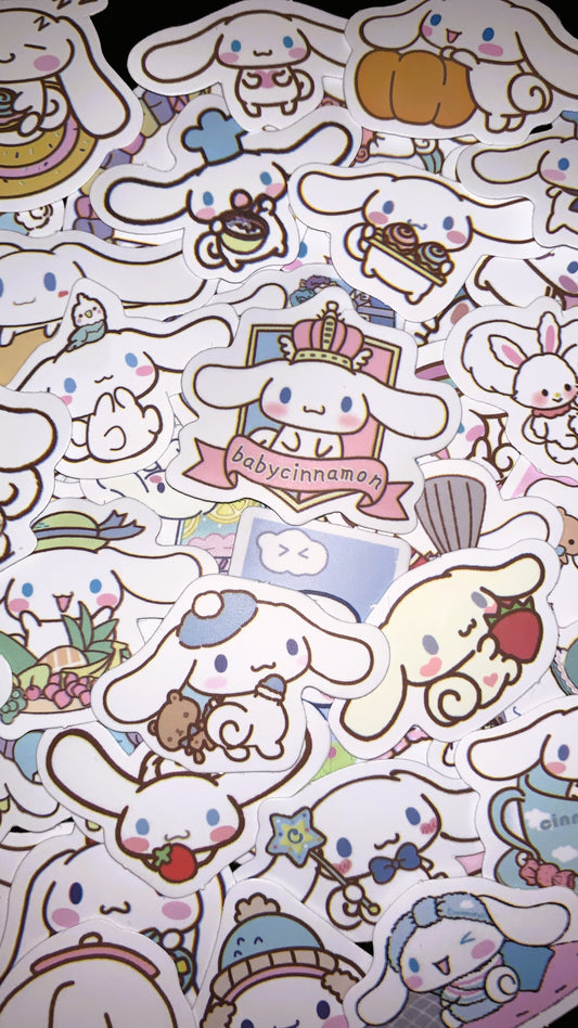 Pack de Stickers Cinnamoroll (25 piezas) – Pegatinas Kawaii Sanrio para Portátiles, Diarios & Coleccionistas