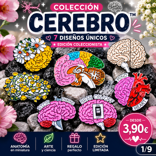 Pins “Cerebro Humano” | Human Brain Enamel Pin Collection – Limited 1:1 Edition | MedPins