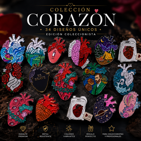 Pins “Corazón Humano” | Human Heart Enamel Pin Collection – Limited 1:1 Edition | MedPins