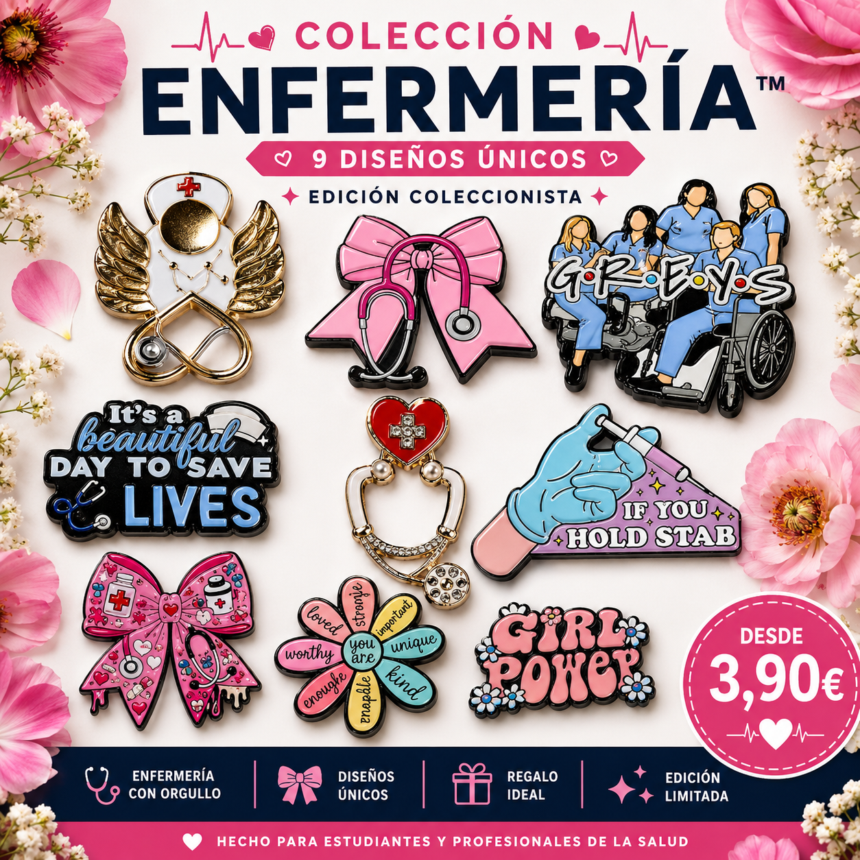 Pins de Enfermería | Nursing Enamel Pin Collection – Limited 1:1 Edition | MedPins