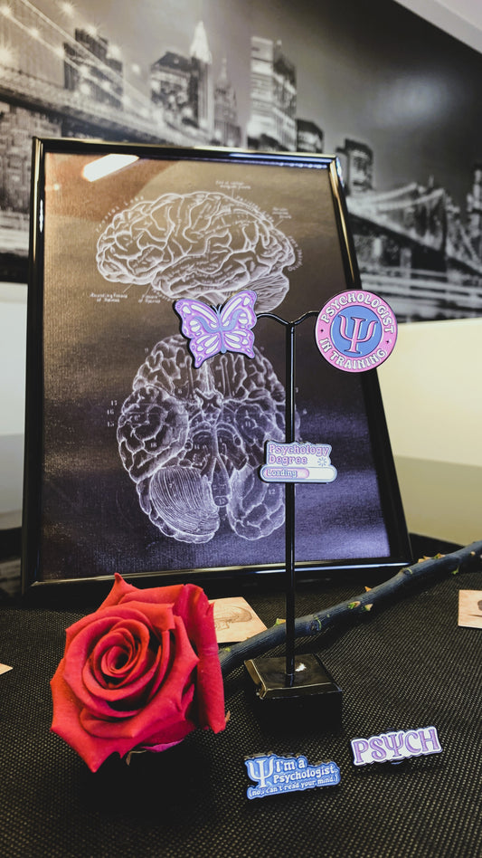 Pack “Psychology Universe” | Butterfly + Psychologist in Training + Degree Loading + Psych + I’m a Psychologist Pin Set 1:1 Limited Edition