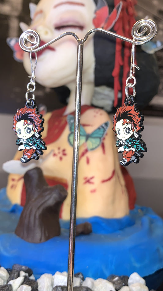 Pendientes Tanjiro Kamado – Joyería Demon Slayer – Regalo Anime Otaku