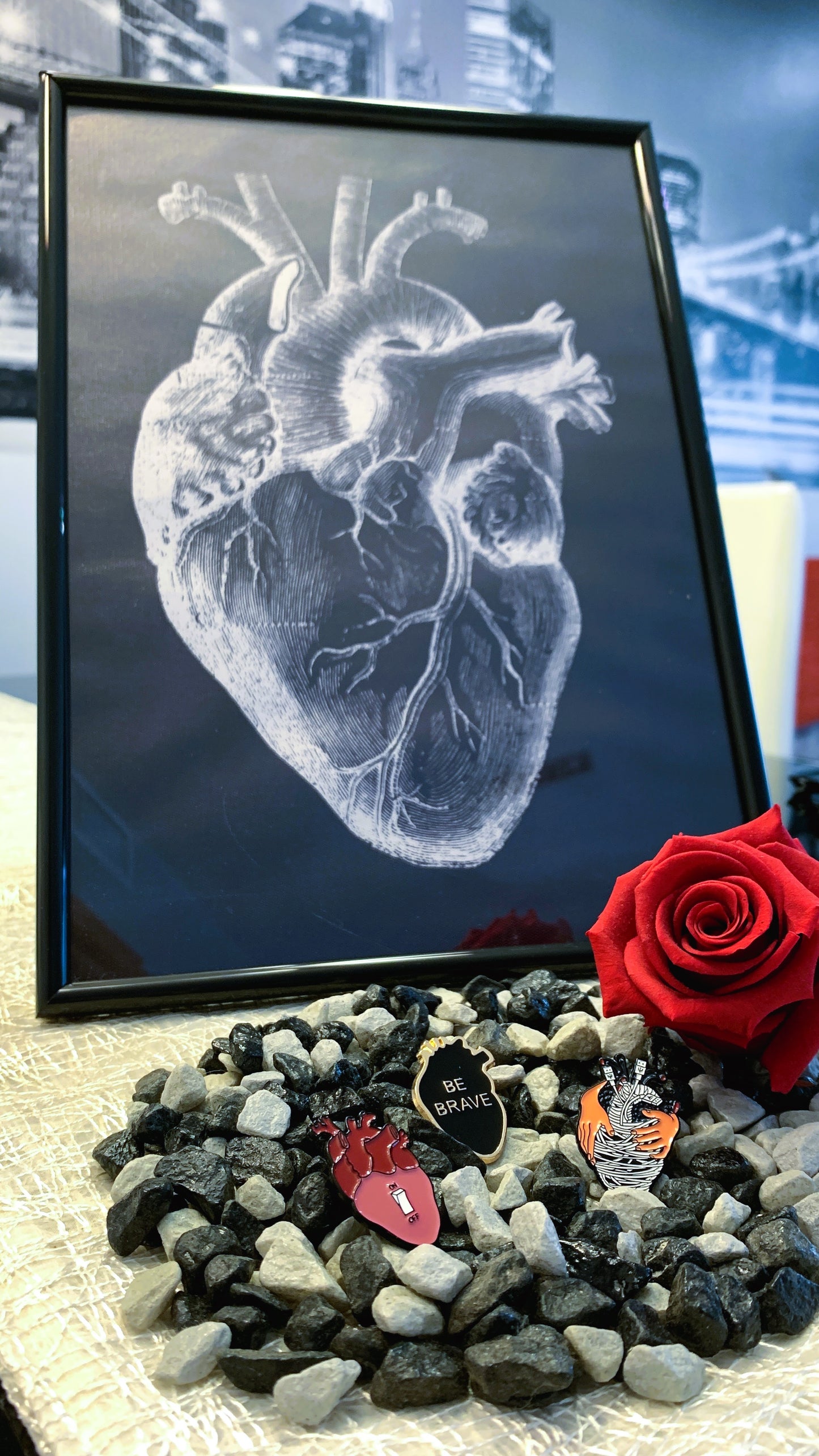 Pack “Brave Heart” | Be Brave + Anatomy Switch + Wired Heart Enamel Pin Set 1:1 Limited Edition