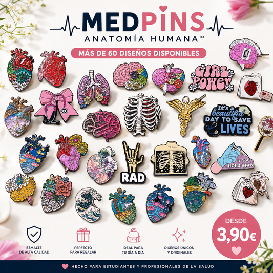 Pins de Anatomía Humana | Human Anatomy Enamel Pin Collection – Limited 1:1 Edition | MedPins