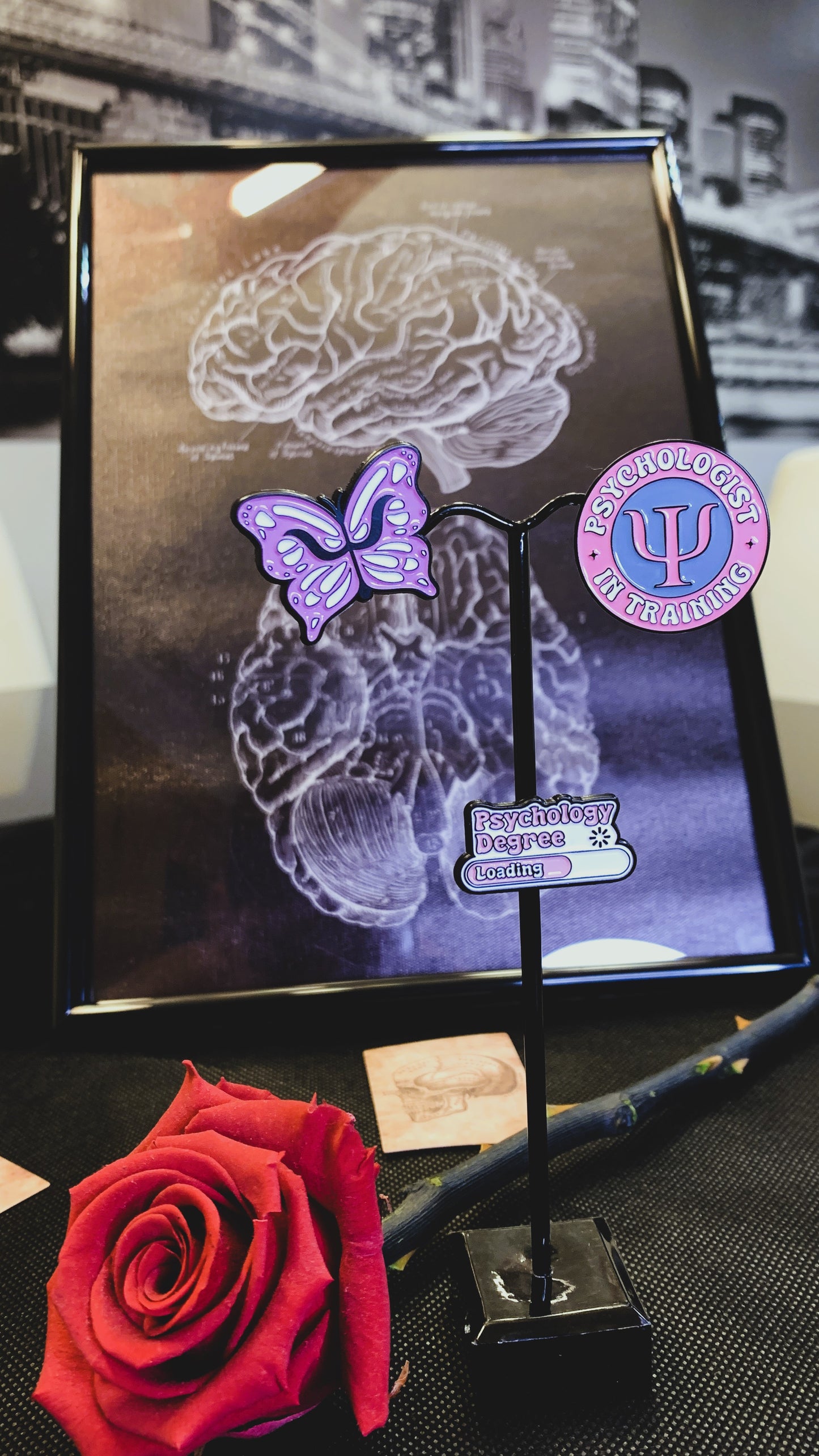 Pack “Psychology in Bloom” | Butterfly + Psychologist in Training + Degree Loading Pin Set 1:1 Limited Edition