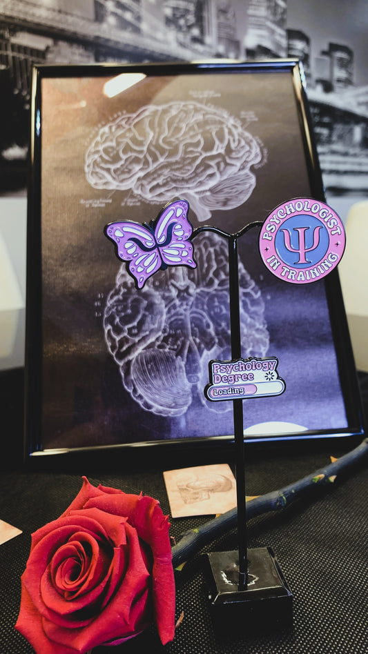 Pack “Psychology in Bloom” | Butterfly + Psychologist in Training + Degree Loading Pin Set 1:1 Limited Edition