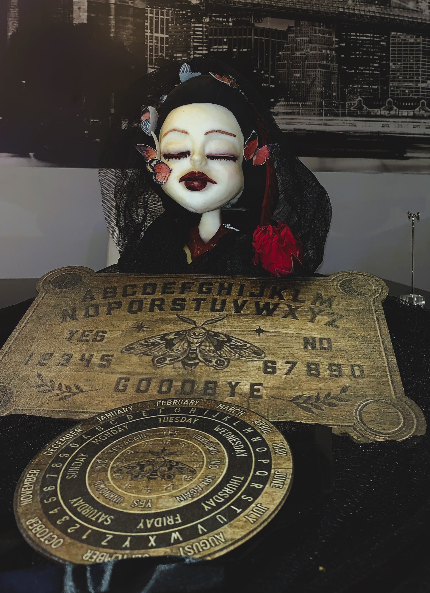 🕯️ Tablero Grande “Ouija Grand Deluxe” | Gothic Ouija Board Wall Art ⚜️ | Dark Occult Home Décor Limited Edition 1:1