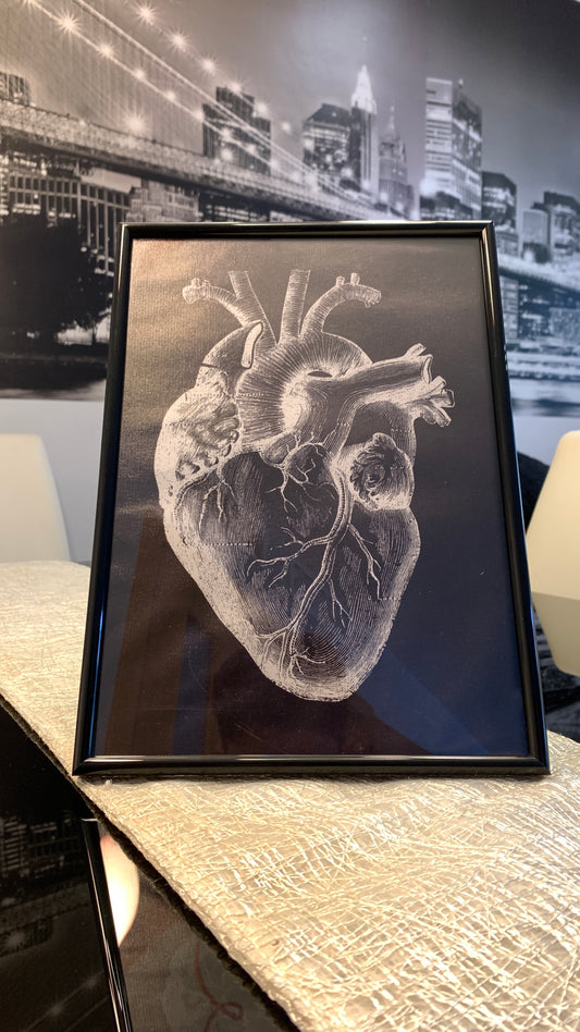 Cuadro Anatómico Vintage – Corazón Humano 1:1 | Limited Edition Heart Anatomy Wall Art