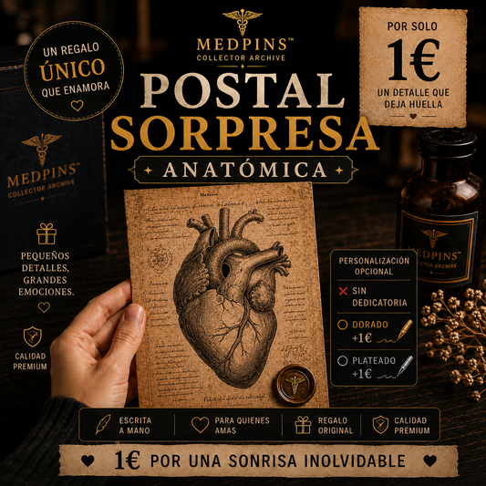Postal Anatómica Sorpresa™ | Regalo Personalizado desde 1€ | Dedicatoria Dorada o Plateada
