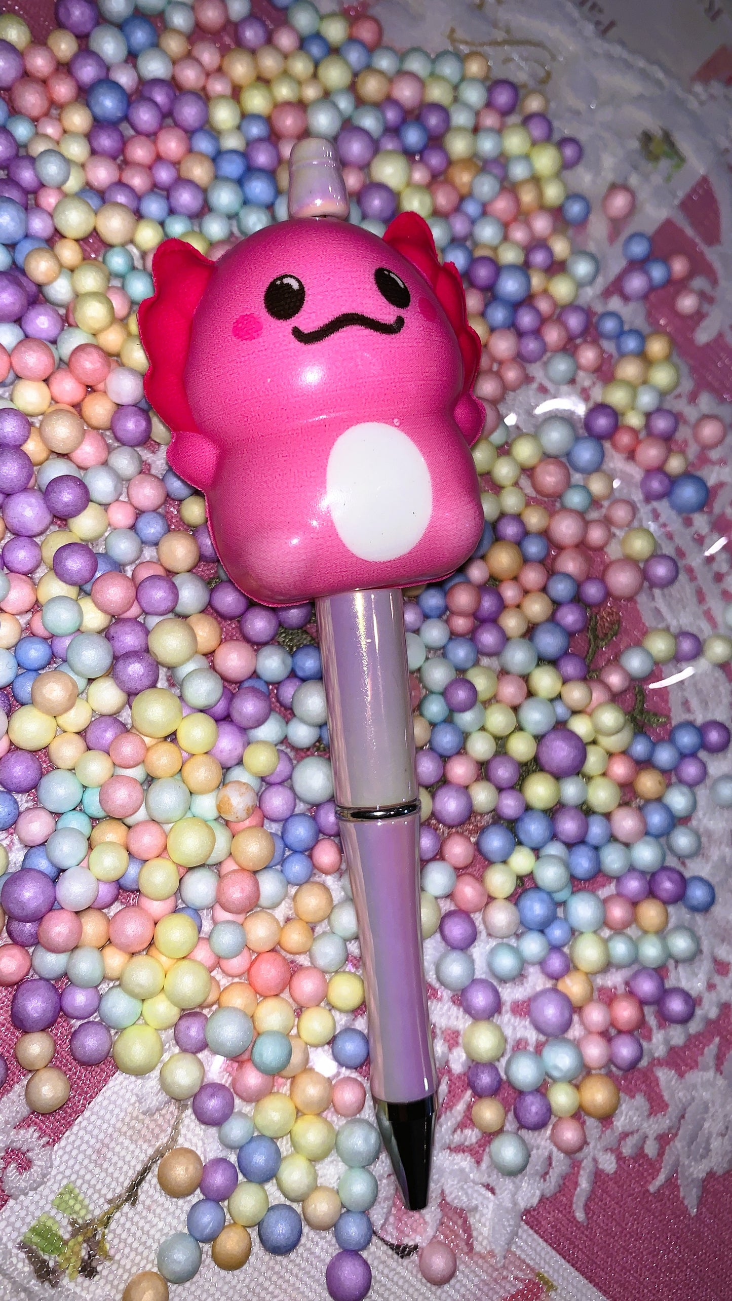 🩷 Bolígrafo Ajolote Squishy | Axolotl Squishy Pen – Cute Kawaii Antistress Edition 🌈✨ | Limited Colors