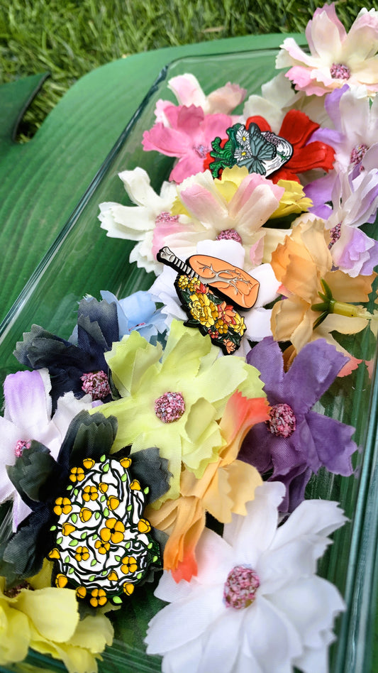 Set de Pins de Anatomía con Flores (3 piezas) – Corazón, Pulmón y Cerebro Floral | Regalo Único para Médicos y Estudiantes de Medicina