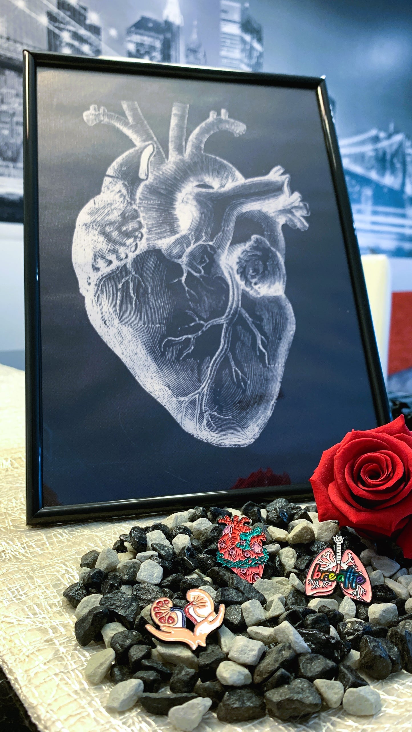 Pack “Vital Balance” | Heart of Eyes + Lungs “Breathe” + Stomach Enamel Pin Set 1:1 Limited Edition