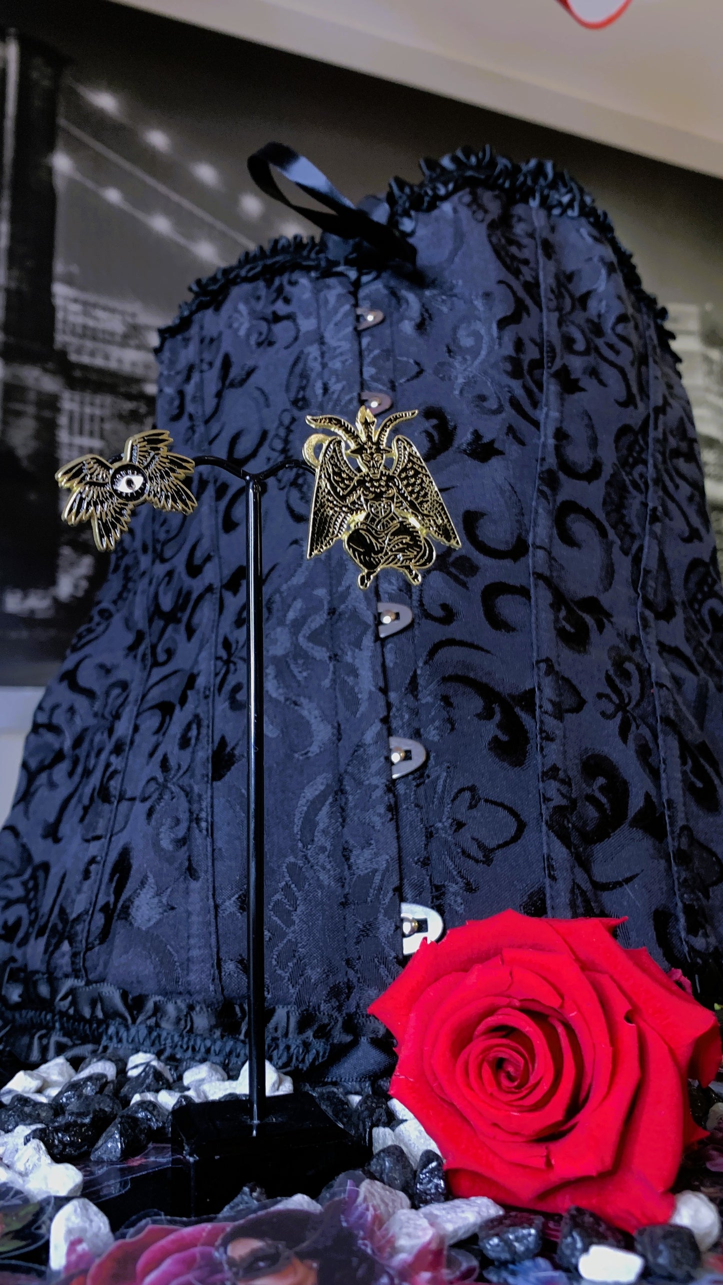 🖤 Set “Occult Wings” | 2 Gothic Enamel Pins – Dark Magic & Esoteric Power ✨ | Dark Anatomy Halloween Edition | 1:1 Limited Edition