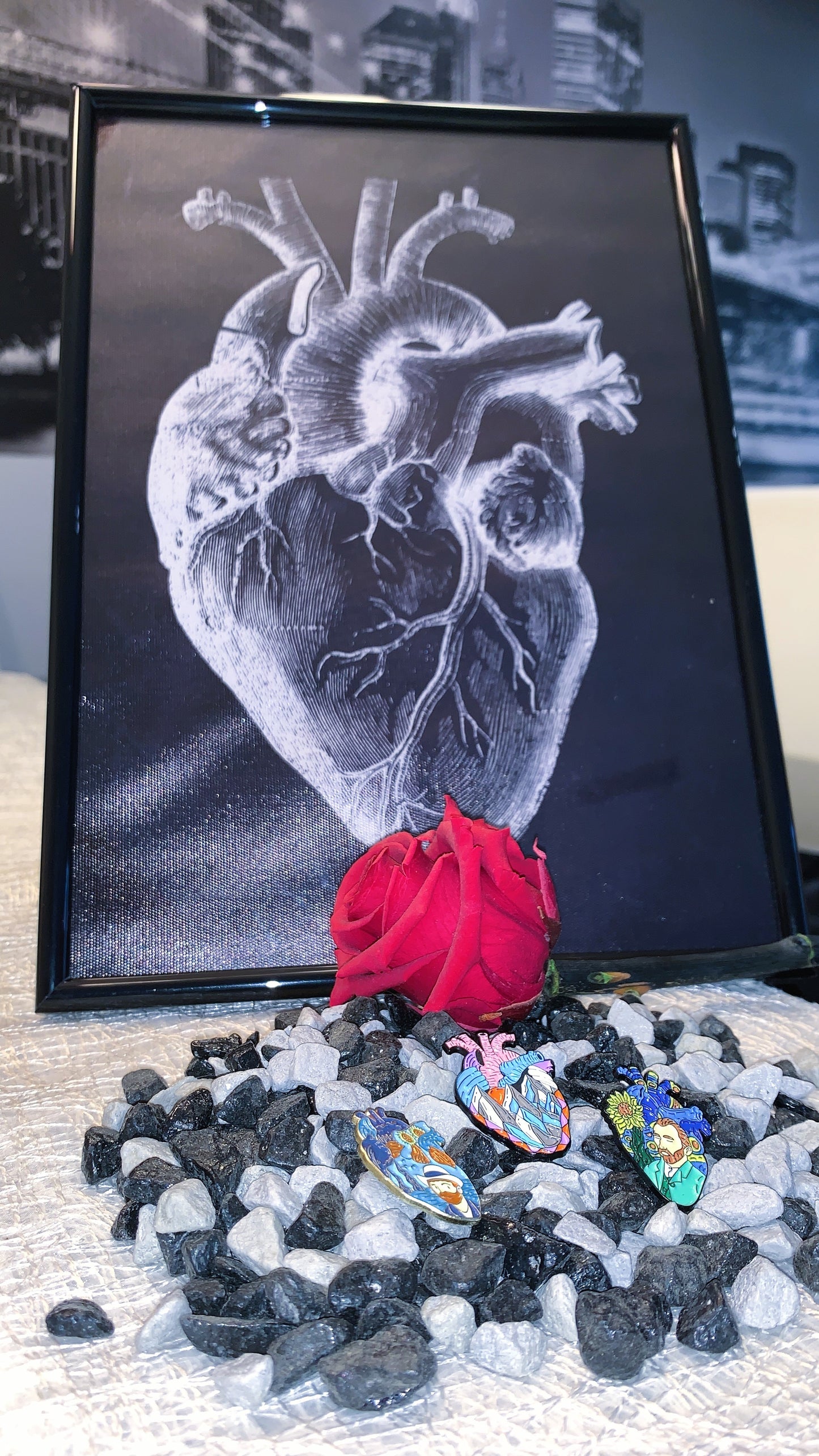 Set de 3 Pins Anatómicos “Van Gogh Hearts” | Surreal Anatomy Pin Set 1:1 Limited Edition