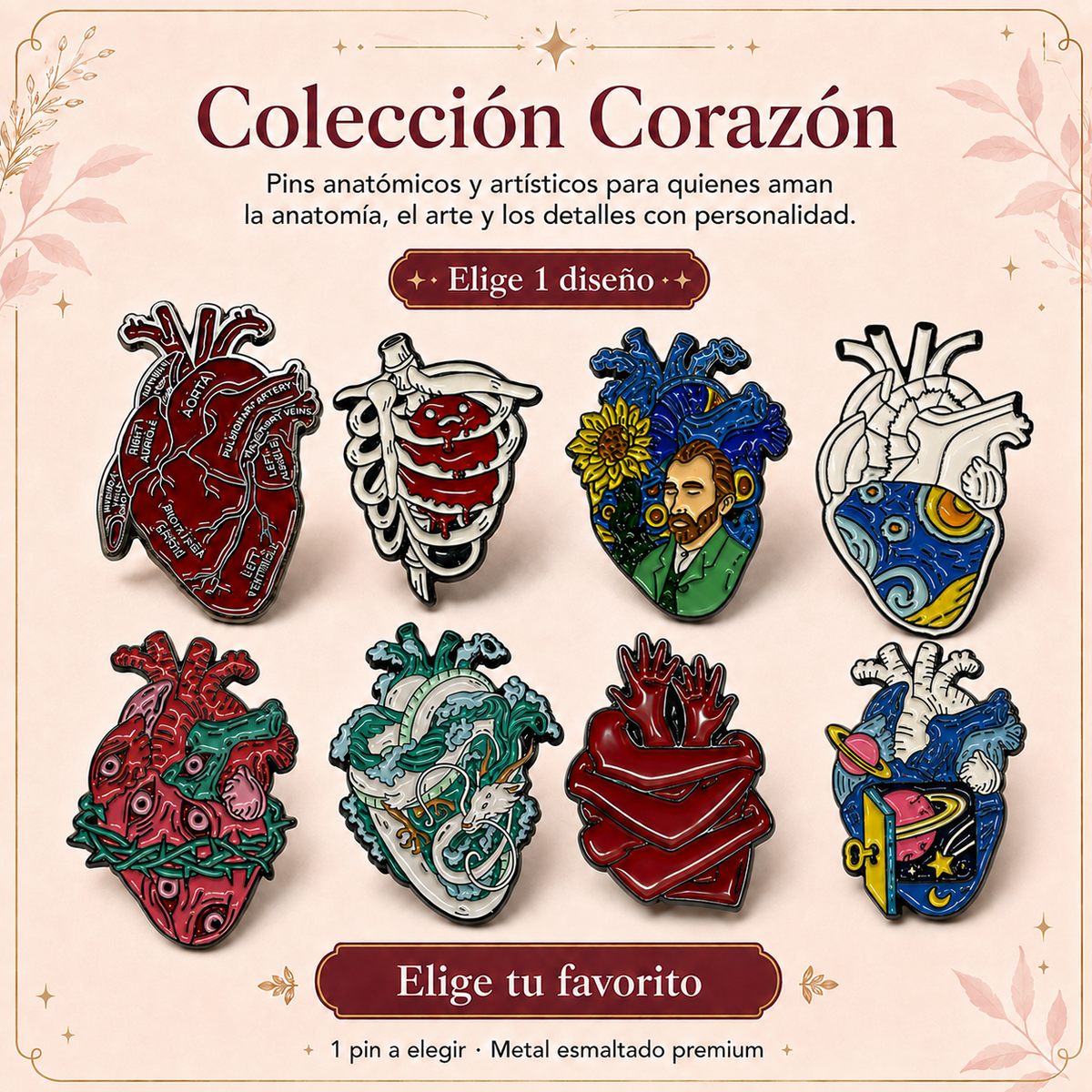 Vista 2 de la colección completa de pins MedPins