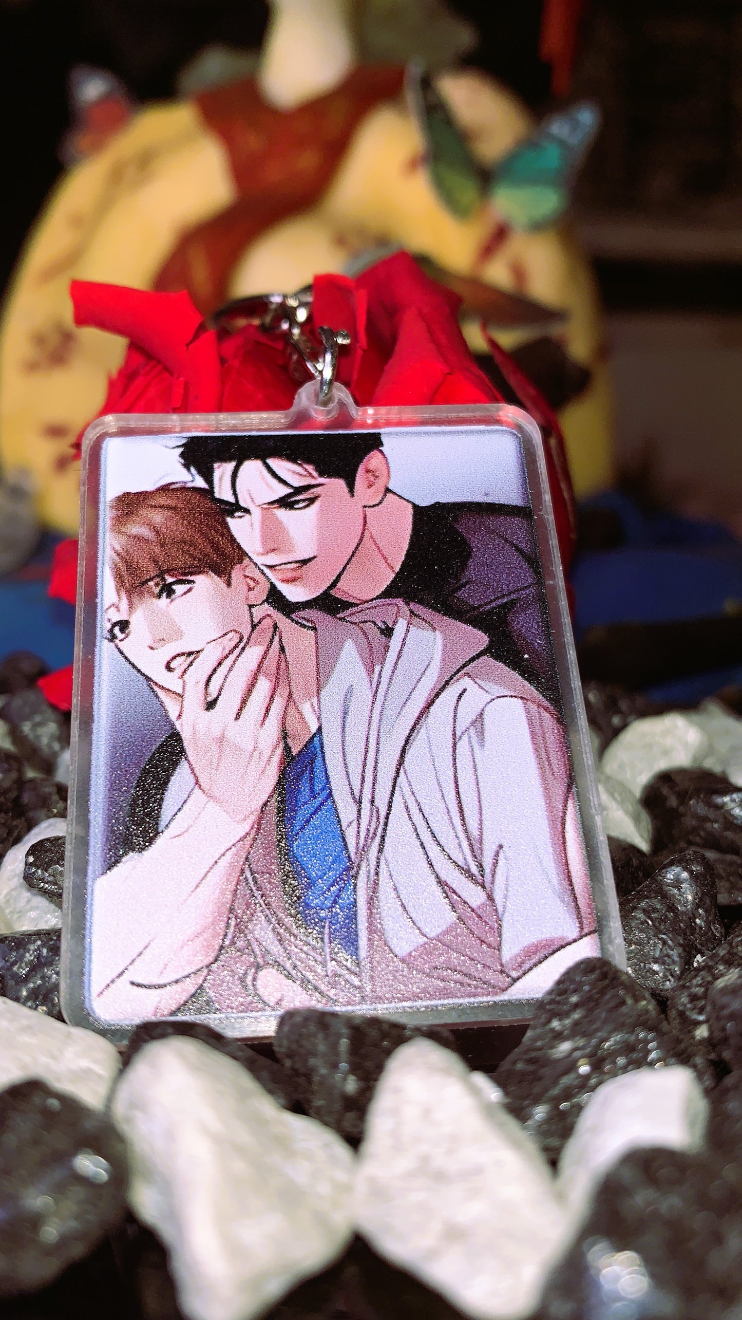💘 Llavero “Jinx BL – Kim Dan & Jaekyung” | Acrylic Rect Keychain – Yaoi Manhwa Limited Edition 🔥