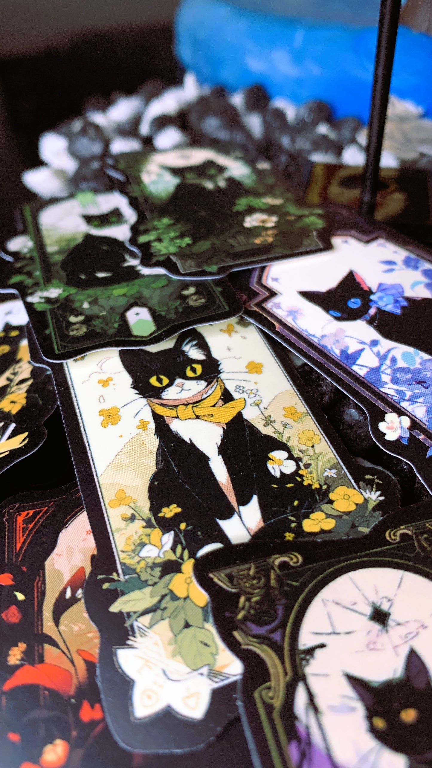 Pack “Gothic Black Cats” (25 Stickers) | Dark Cats, Tarot & Witchy Aesthetic Stickers 🐈‍⬛ – Dark Anatomy Halloween Edition | 1:1 Limited Edition