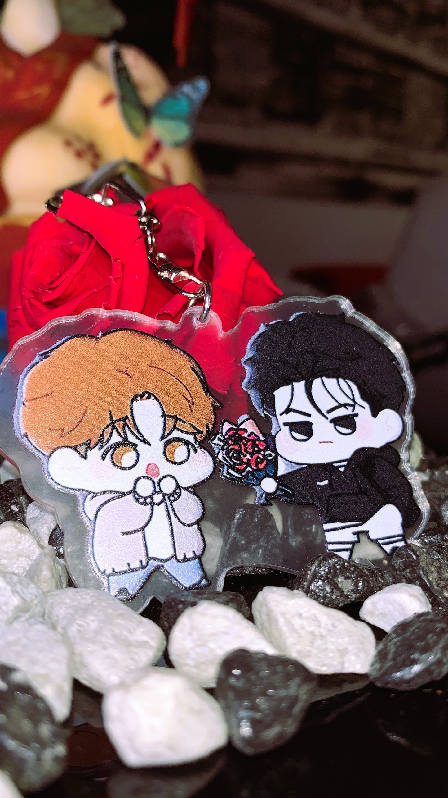 🔗 Llavero Jinx BL – Kim Dan & Joo Jaekyung Chibi | Acrílico Premium Edición Fans