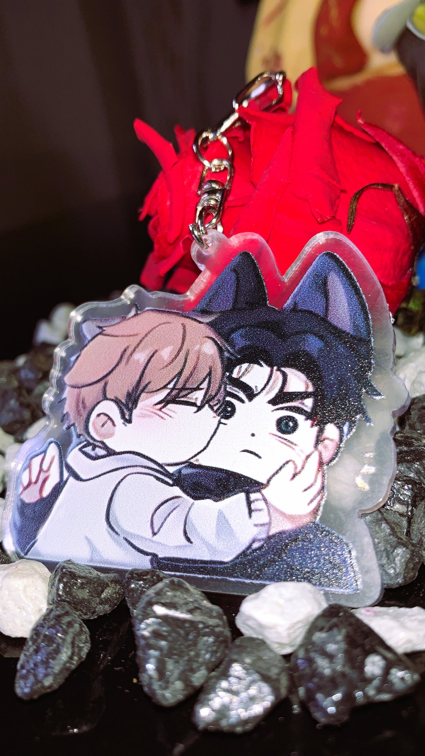 🔥 Llavero Jinx BL “Kim Dan & Jaekyung Chibi Kiss” | Acrílico Premium Yaoi – Webtoon & Manhwa Collection