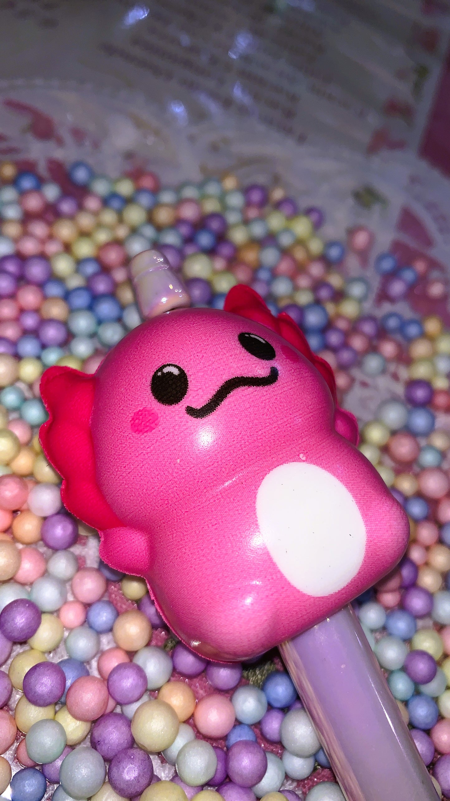 🩷 Bolígrafo Ajolote Squishy | Axolotl Squishy Pen – Cute Kawaii Antistress Edition 🌈✨ | Limited Colors