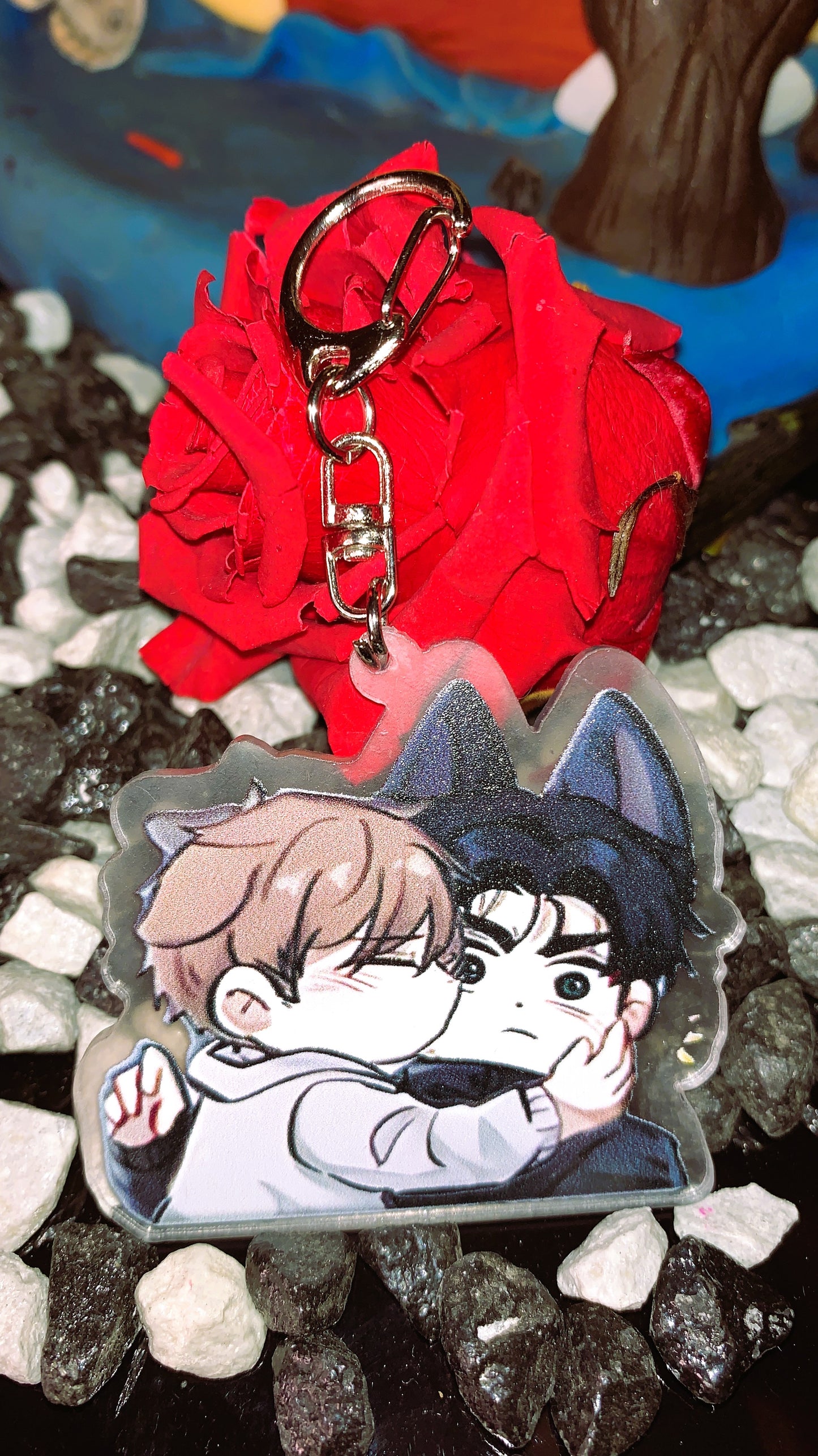 🔥 Llavero Jinx BL “Kim Dan & Jaekyung Chibi Kiss” | Acrílico Premium Yaoi – Webtoon & Manhwa Collection