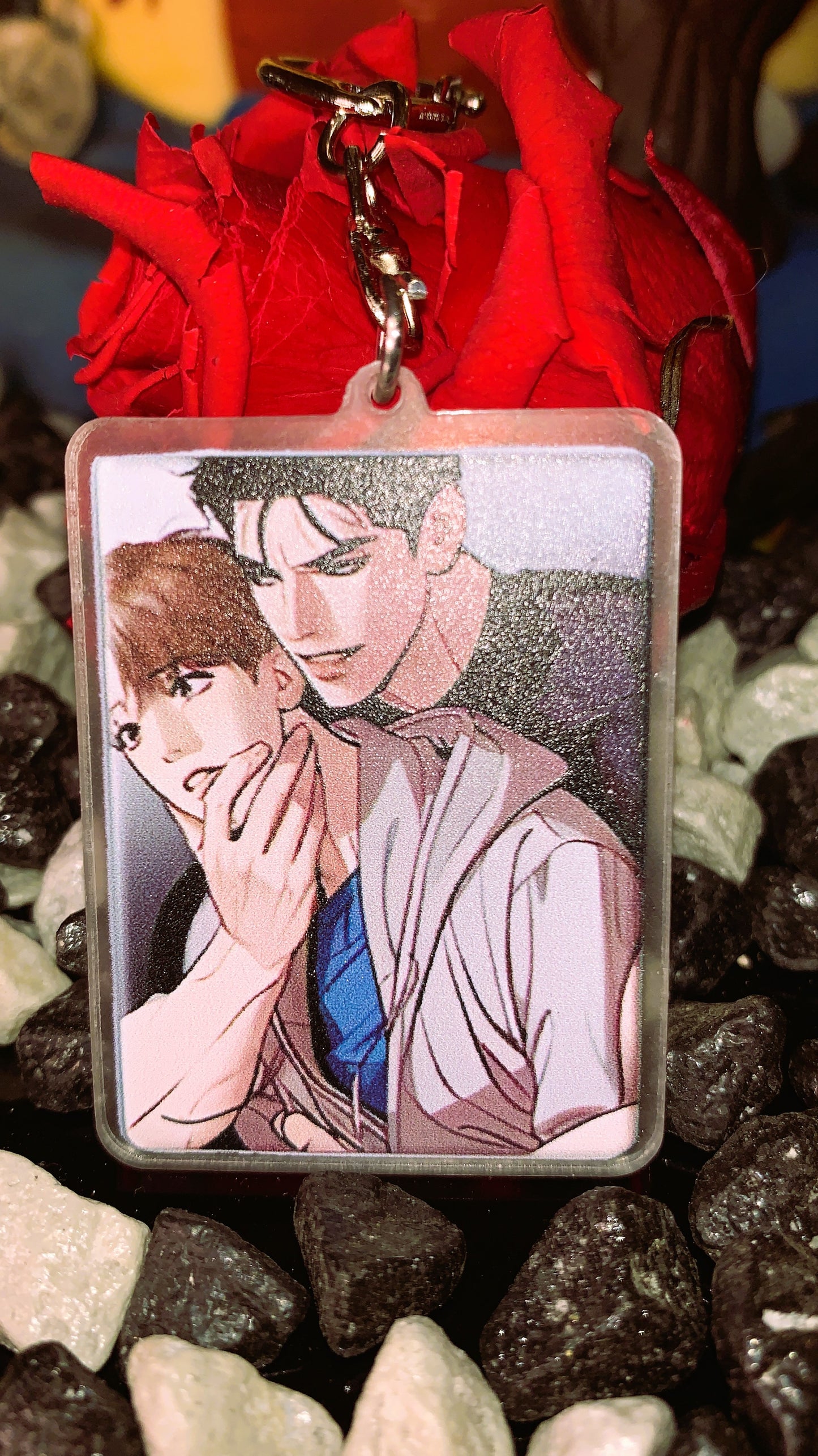 💘 Llavero “Jinx BL – Kim Dan & Jaekyung” | Acrylic Rect Keychain – Yaoi Manhwa Limited Edition 🔥