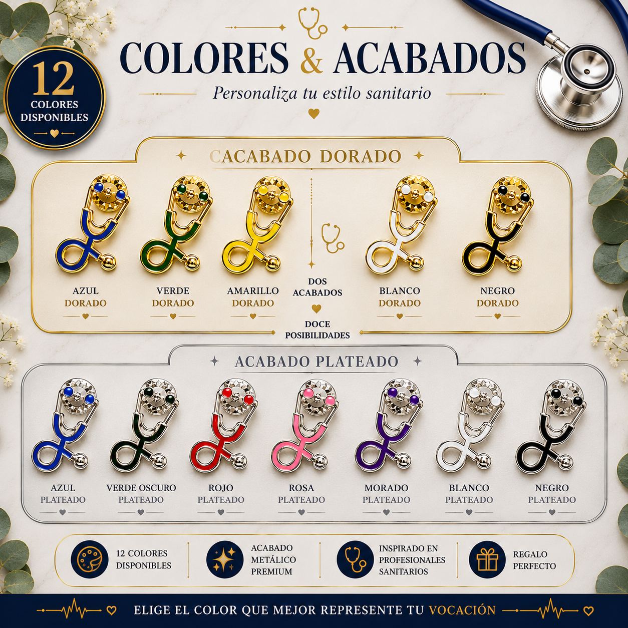 Pins Estetoscopio Clínico | Clinical Stethoscope Enamel Pin Collection | Limited 1:1 Edition Clinical Stethoscope Enamel Pin Collection | Limited 1:1 Edition | MedPins