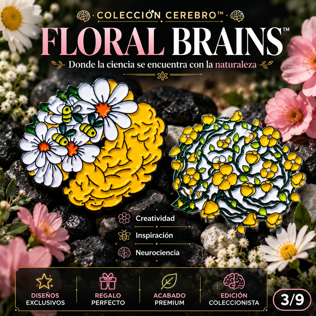 Pins “Cerebro Humano” | Human Brain Enamel Pin Collection – Limited 1:1 Edition | MedPins
