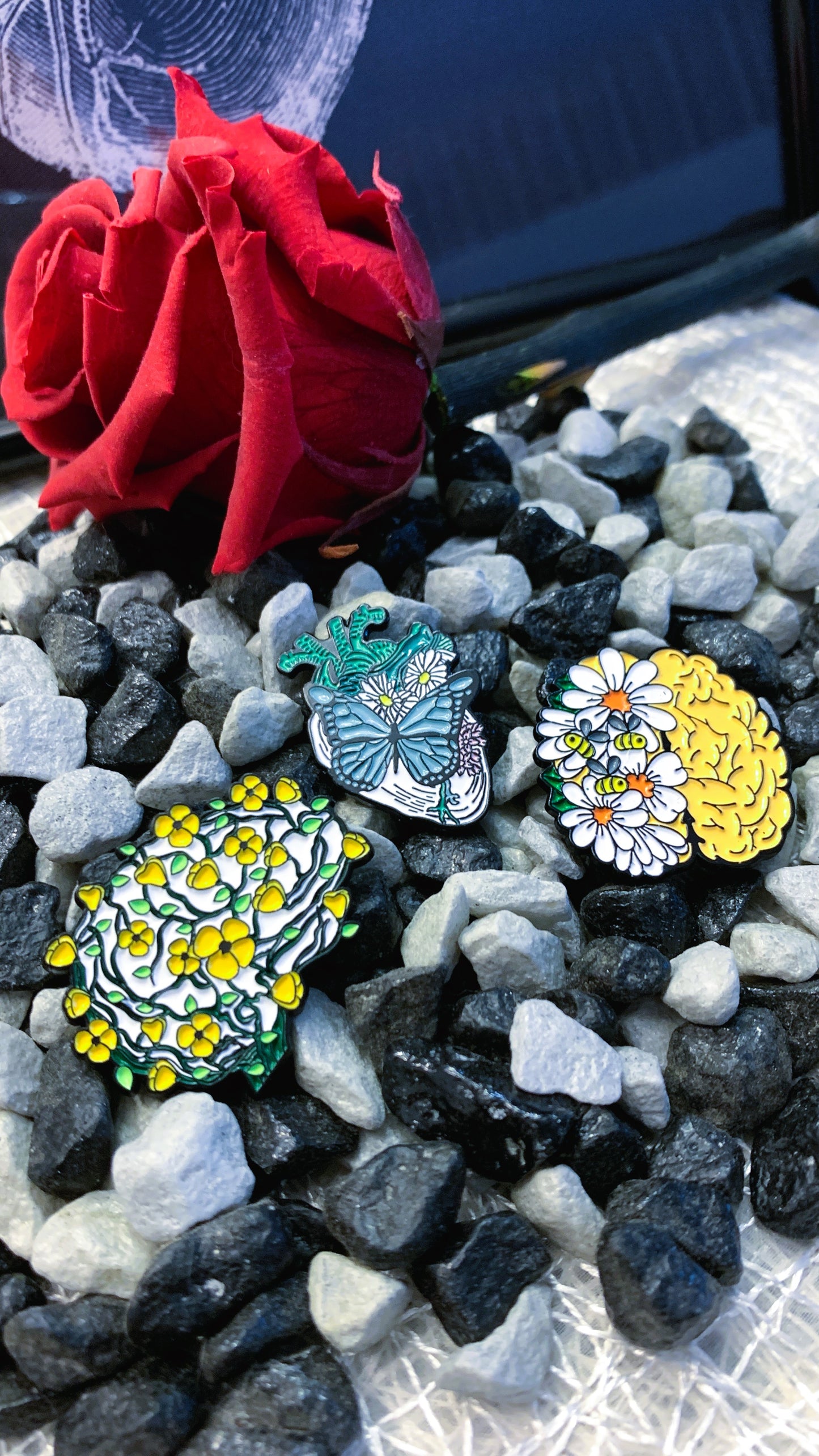 Set de 3 Pins Anatómicos “Floral Anatomy” | Surreal Anatomy Pin Set 1:1 Limited Edition