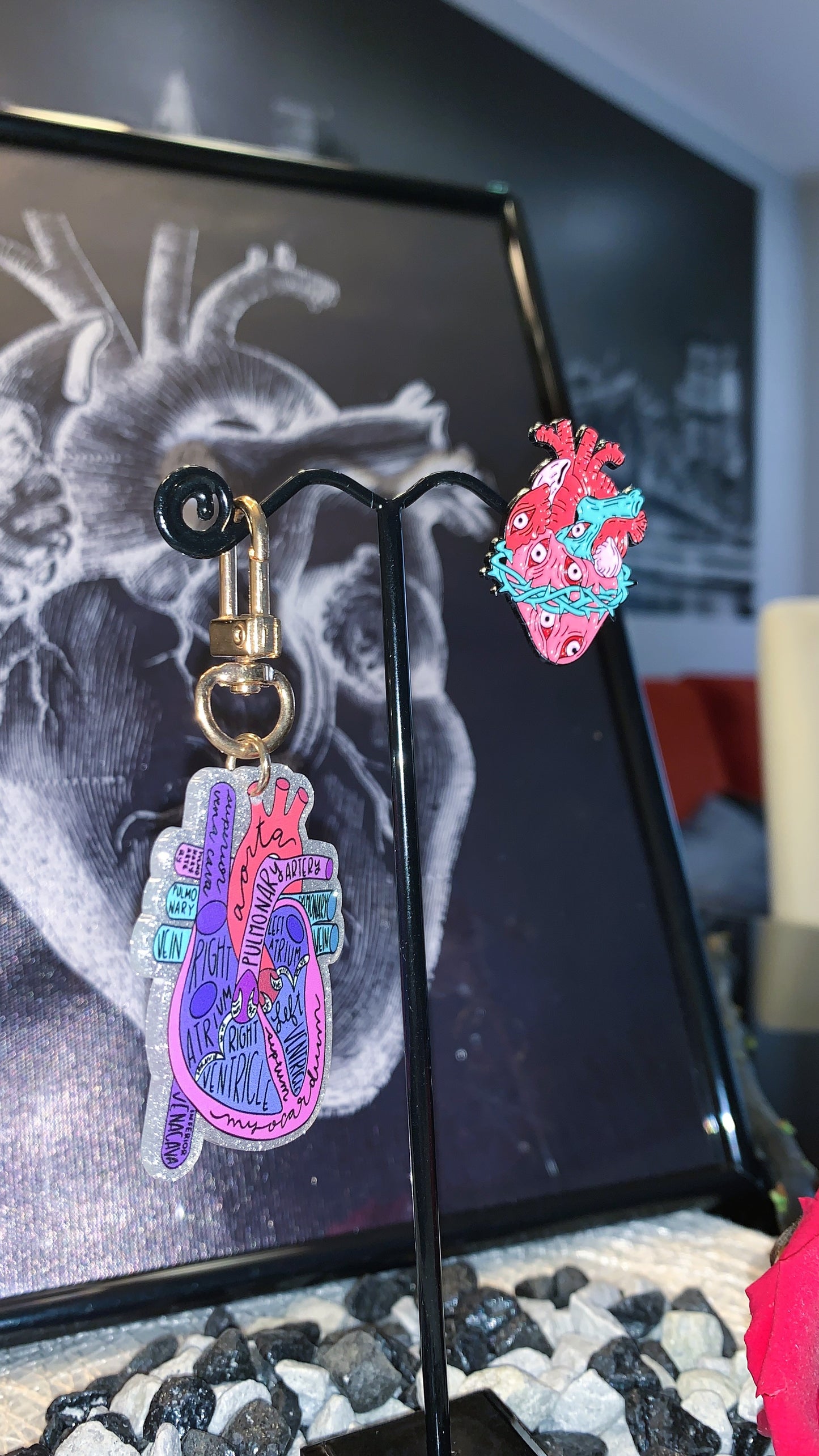 Pack “Anatomy Deluxe” | Anatomical Heart Set (Keychain + Enamel Pin + Retractable Badge Holder) 1:1 Limited Edition