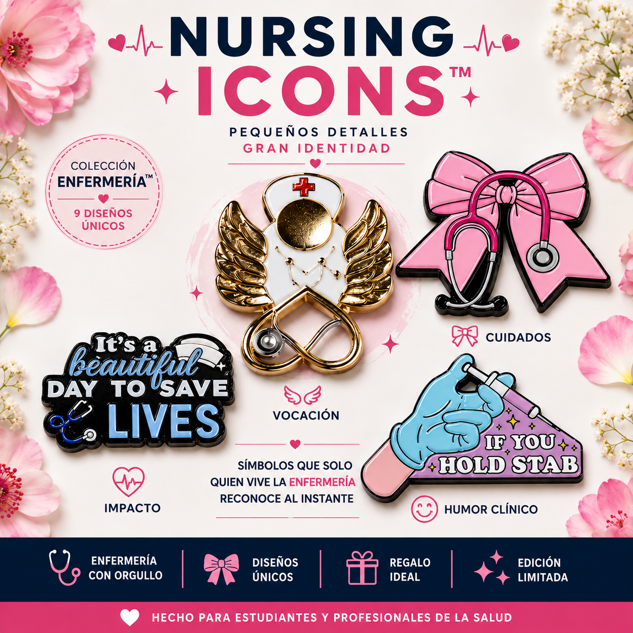 Pins de Enfermería | Nursing Enamel Pin Collection – Limited 1:1 Edition | MedPins