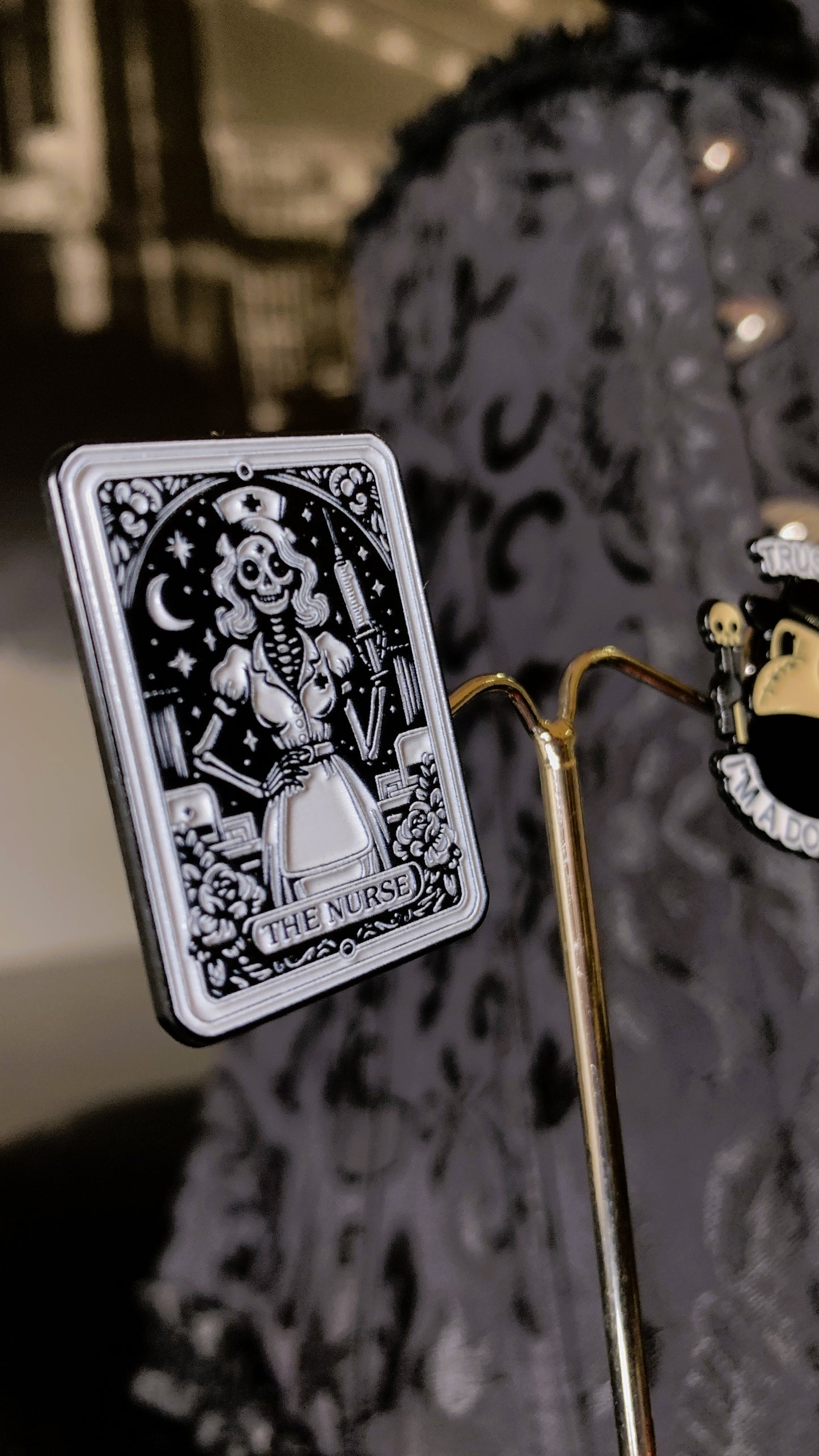 💀 Set “Dark Medics” | 2 Gothic Enamel Pins – Dark Nurse & Plague Doctor 🕯️ | Dark Anatomy Halloween Edition | 1:1 Limited Edition