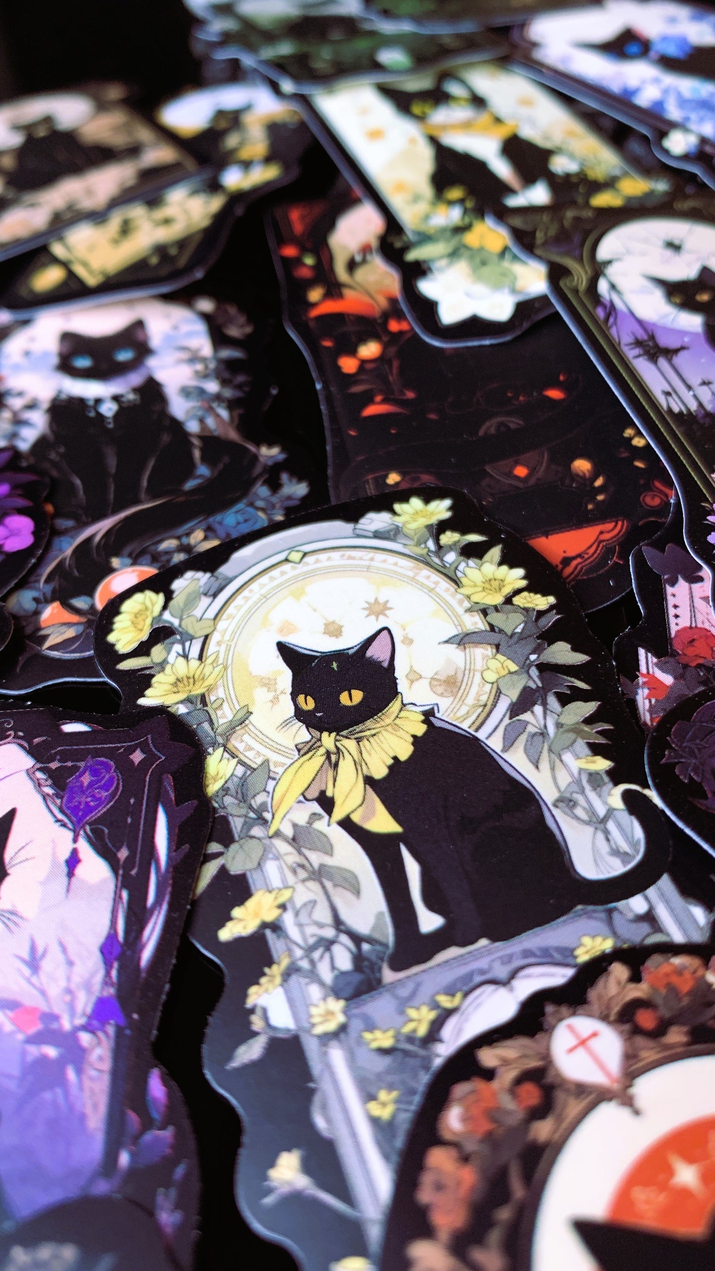 Pack “Gothic Black Cats” (25 Stickers) | Dark Cats, Tarot & Witchy Aesthetic Stickers 🐈‍⬛ – Dark Anatomy Halloween Edition | 1:1 Limited Edition