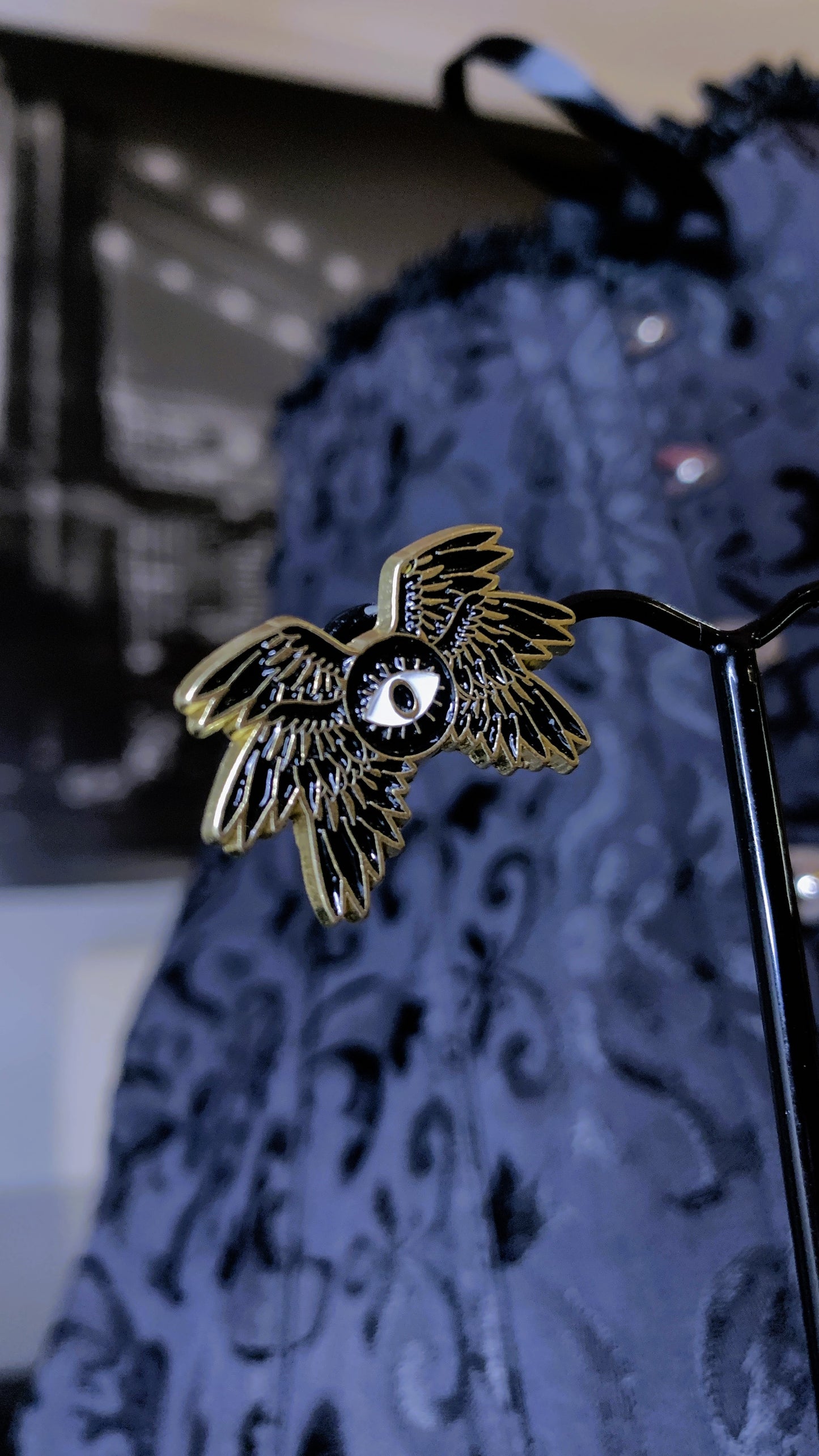 🖤 Set “Occult Wings” | 2 Gothic Enamel Pins – Dark Magic & Esoteric Power ✨ | Dark Anatomy Halloween Edition | 1:1 Limited Edition