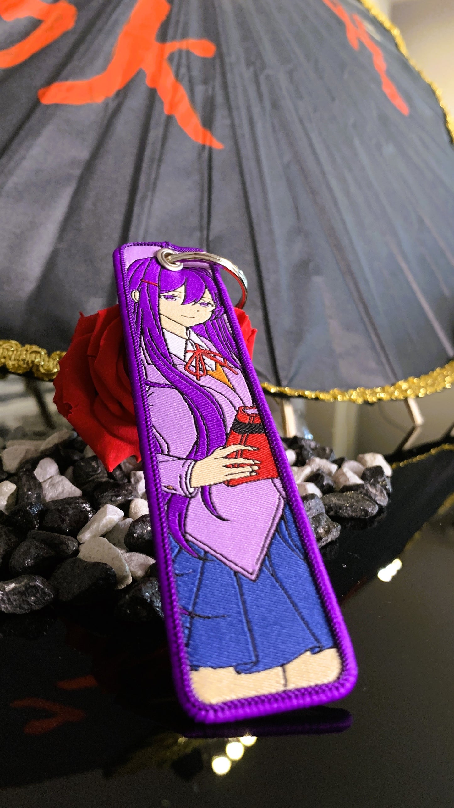 Tag de Tela Shinobu Kocho – Llavero Bordado Doble Cara | Coleccionable Demon Slayer & Regalo Cosplay