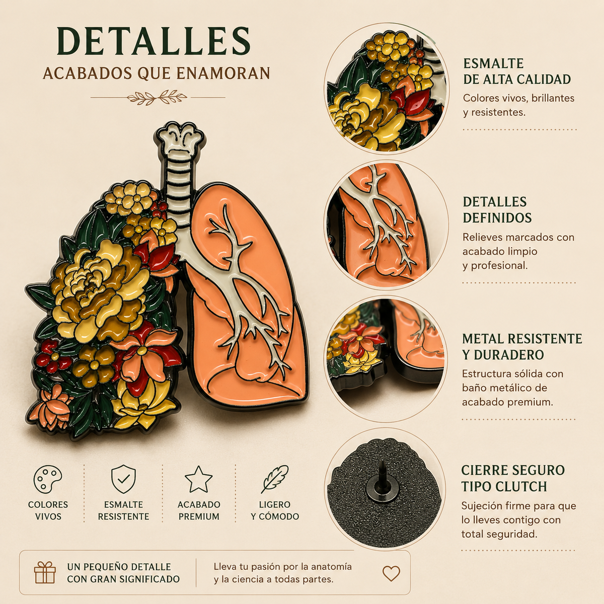 Vista 4 de la colección de pins de órganos y anatomía MedPins