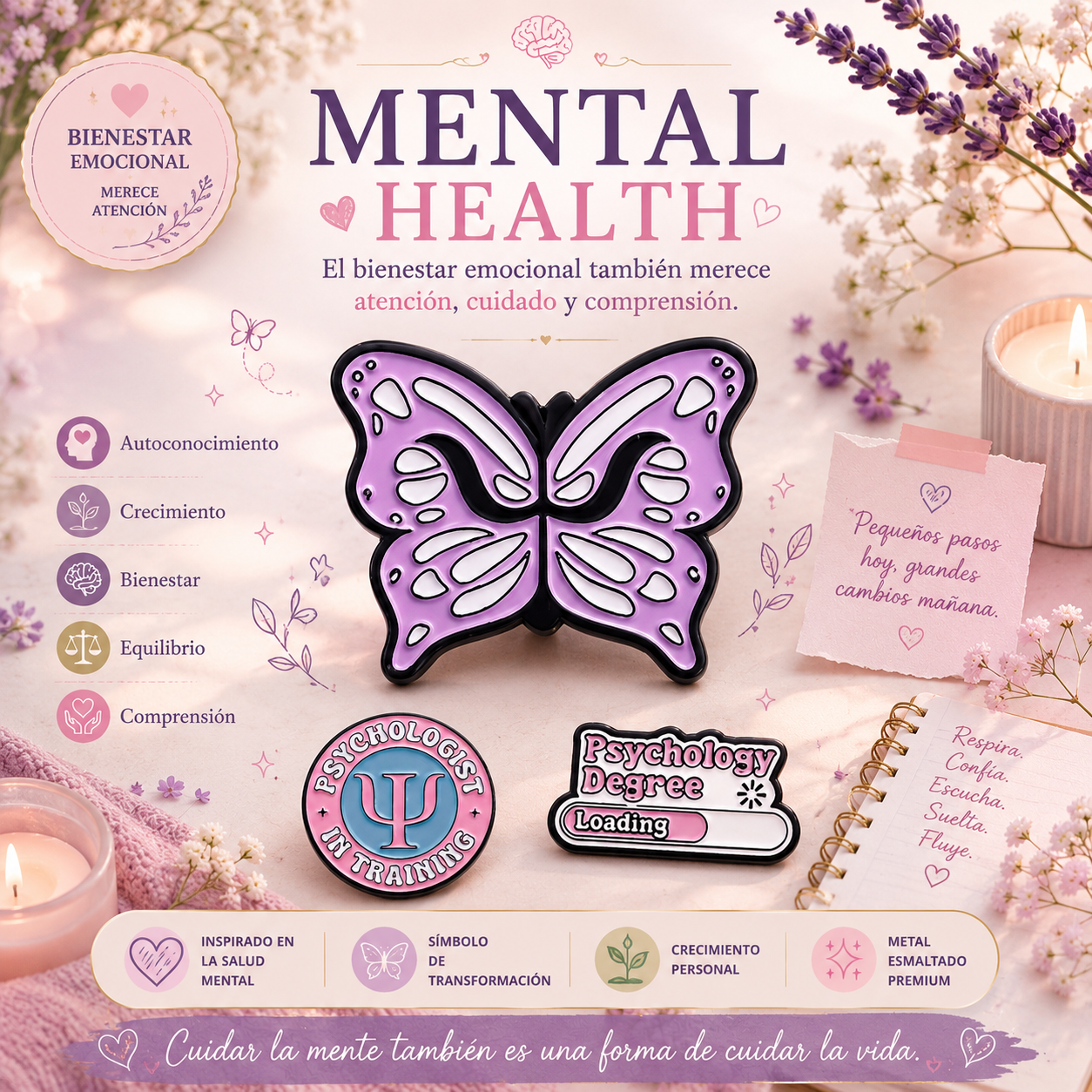 Pins de Psicología | Psychology Enamel Pin Collection | Limited 1:1 Edition | MedPins