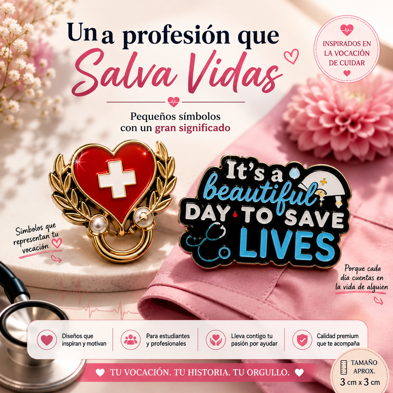 Pins “Símbolos Médicos & Vocación” | Medical Symbols & Healthcare Identity Enamel Pin Collection – Limited 1:1 Edition | MedPins