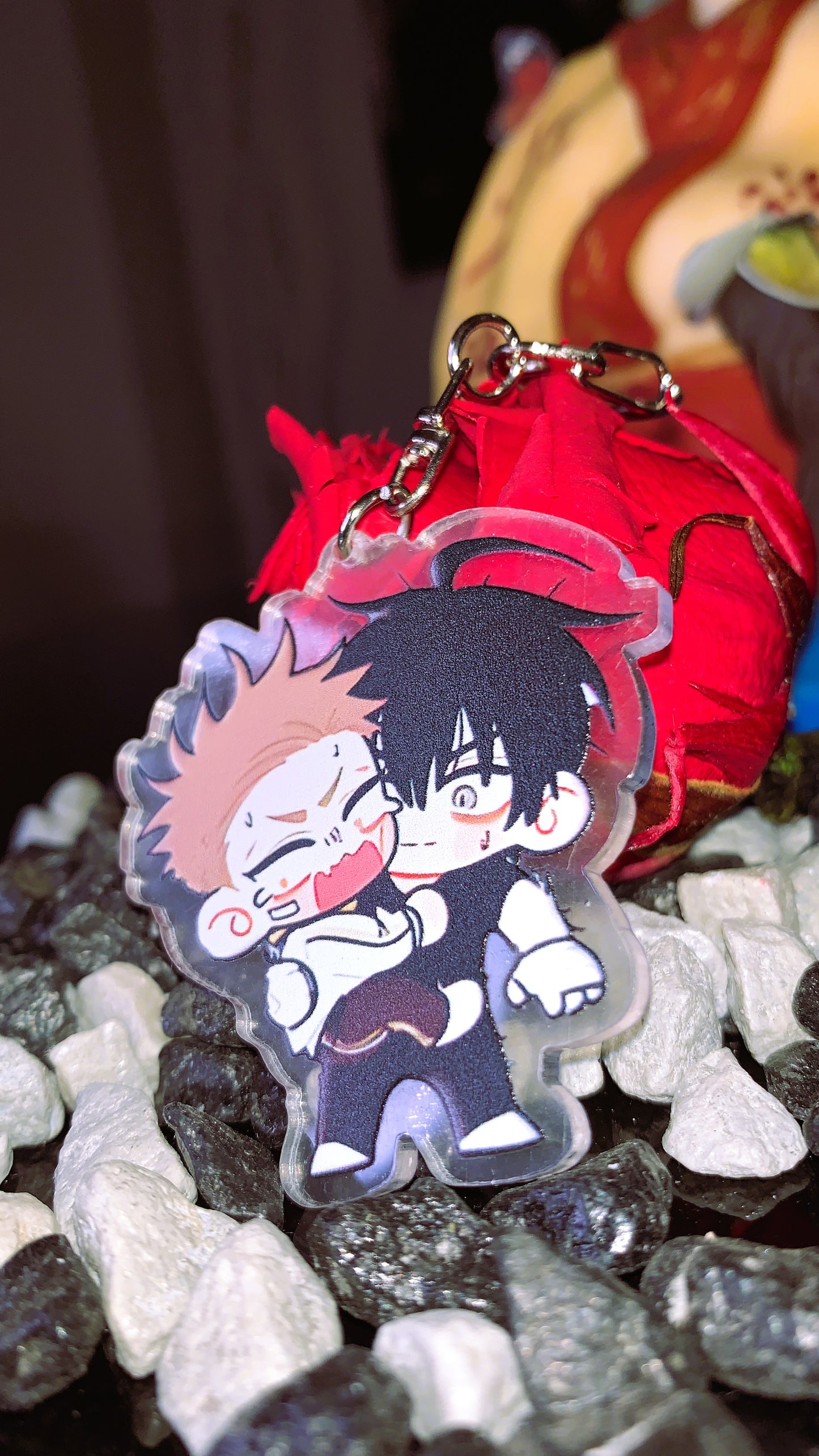 💘 Llavero “Jinx BL – Kim Dan & Jaekyung Hug” | Jinx Chibi Acrylic Keychain – Yaoi Manhwa Edition 🩸 | 1:1 Limited Edition