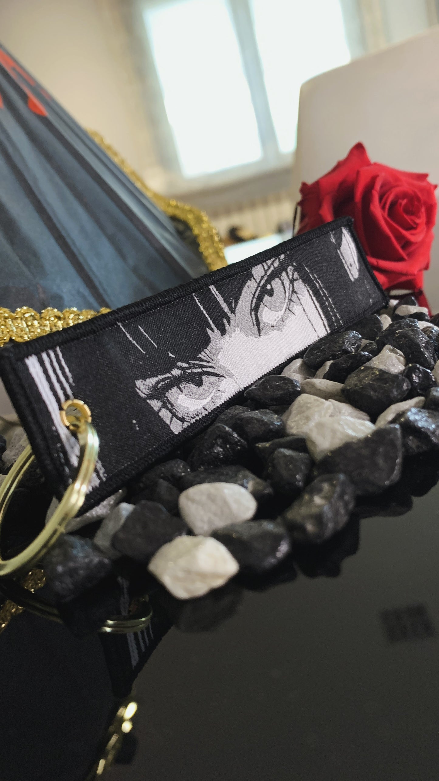 Tag de Tela Daki – Llavero Bordado Doble Cara | Coleccionable Demon Slayer & Regalo Cosplay