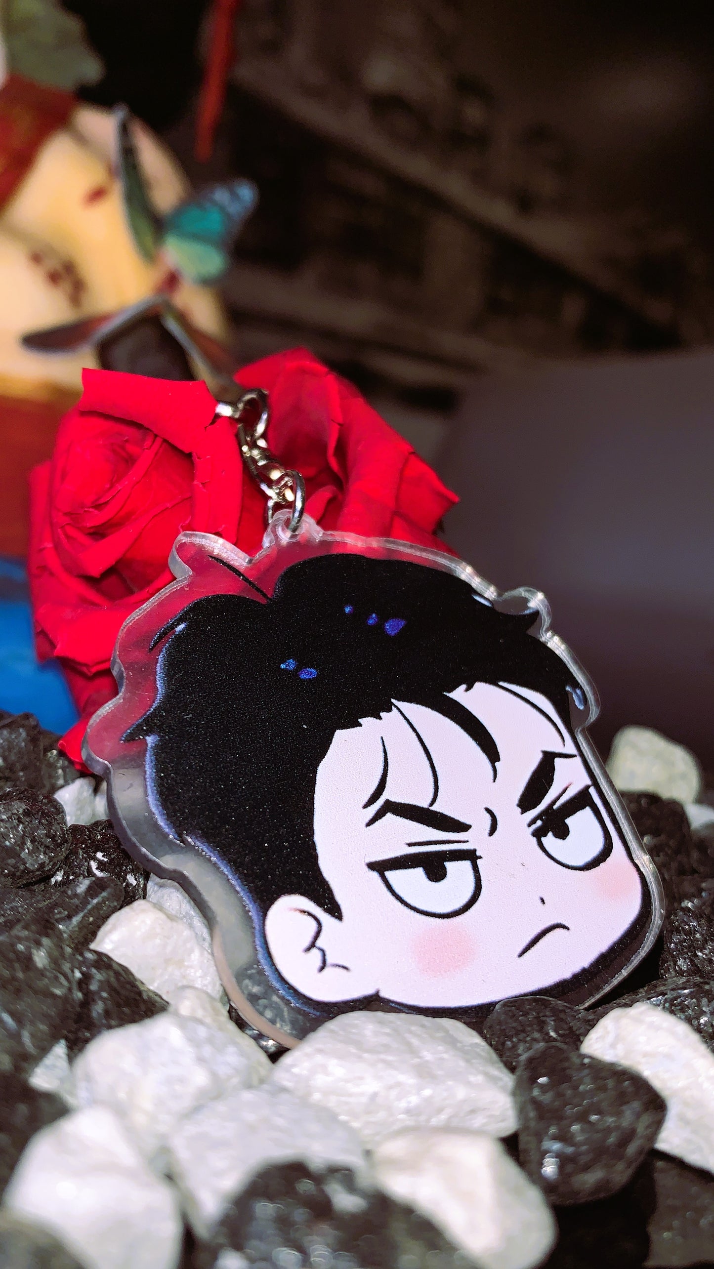 🔥 Keychain “Jaekyung Face” | Llavero Acrílico Chibi Jaekyung – Jinx BL Yaoi Merch 🖤 | Limited Edition