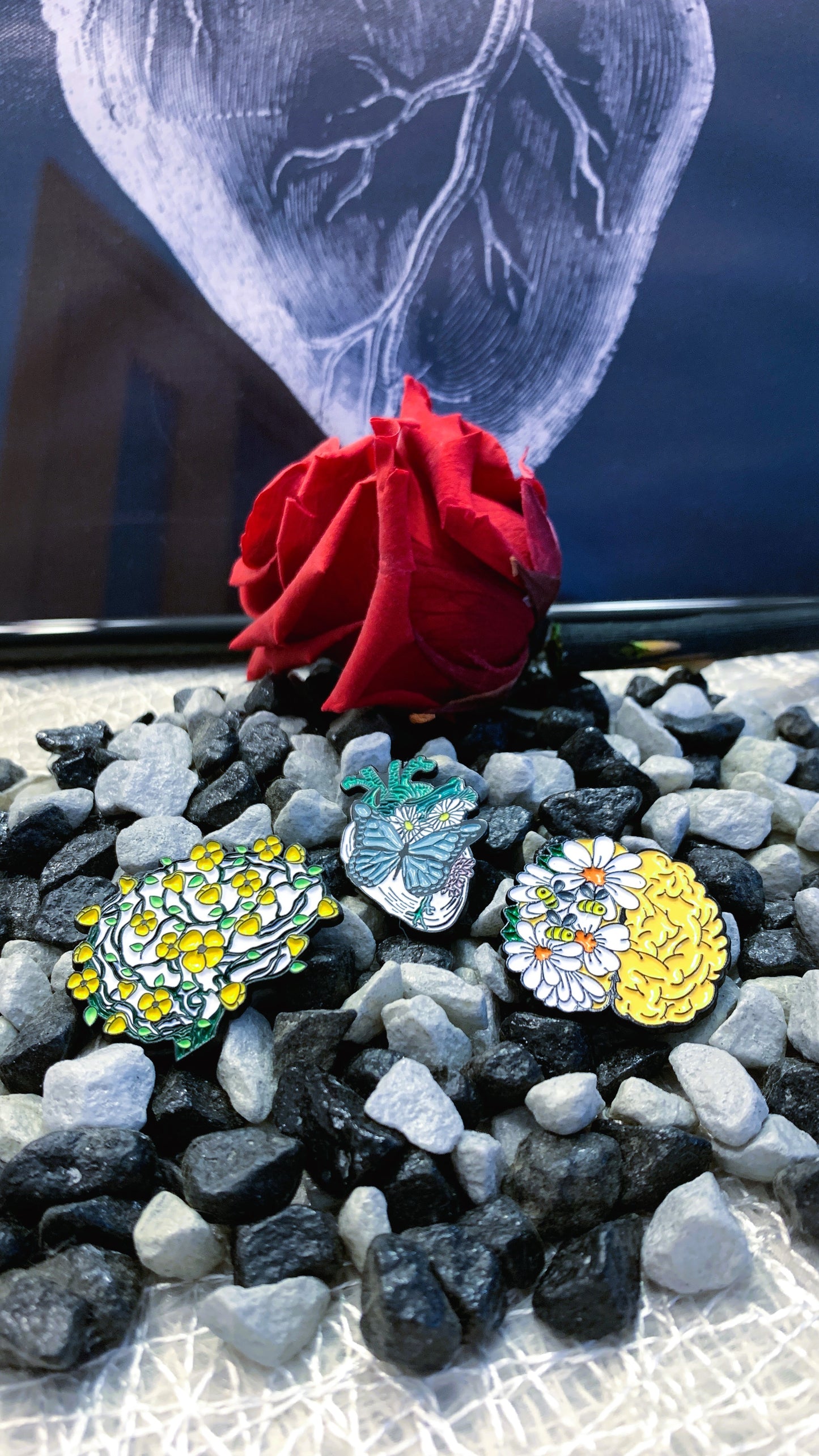 Set de 3 Pins Anatómicos “Floral Anatomy” | Surreal Anatomy Pin Set 1:1 Limited Edition