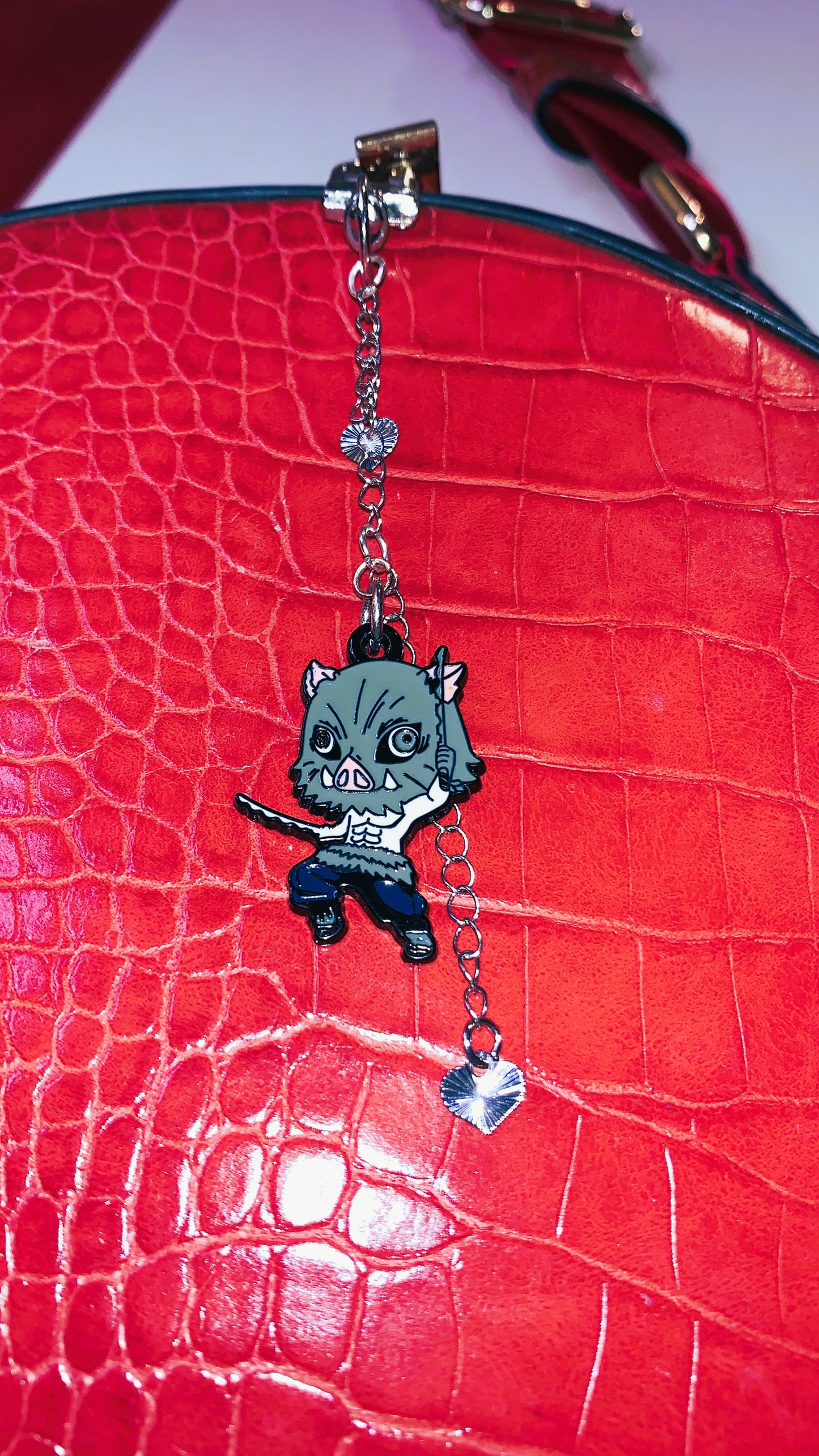 Pack Inosuke Hashibira – Pendientes, Charm & Collar (3 piezas) | Edición Limitada Regalo Otaku